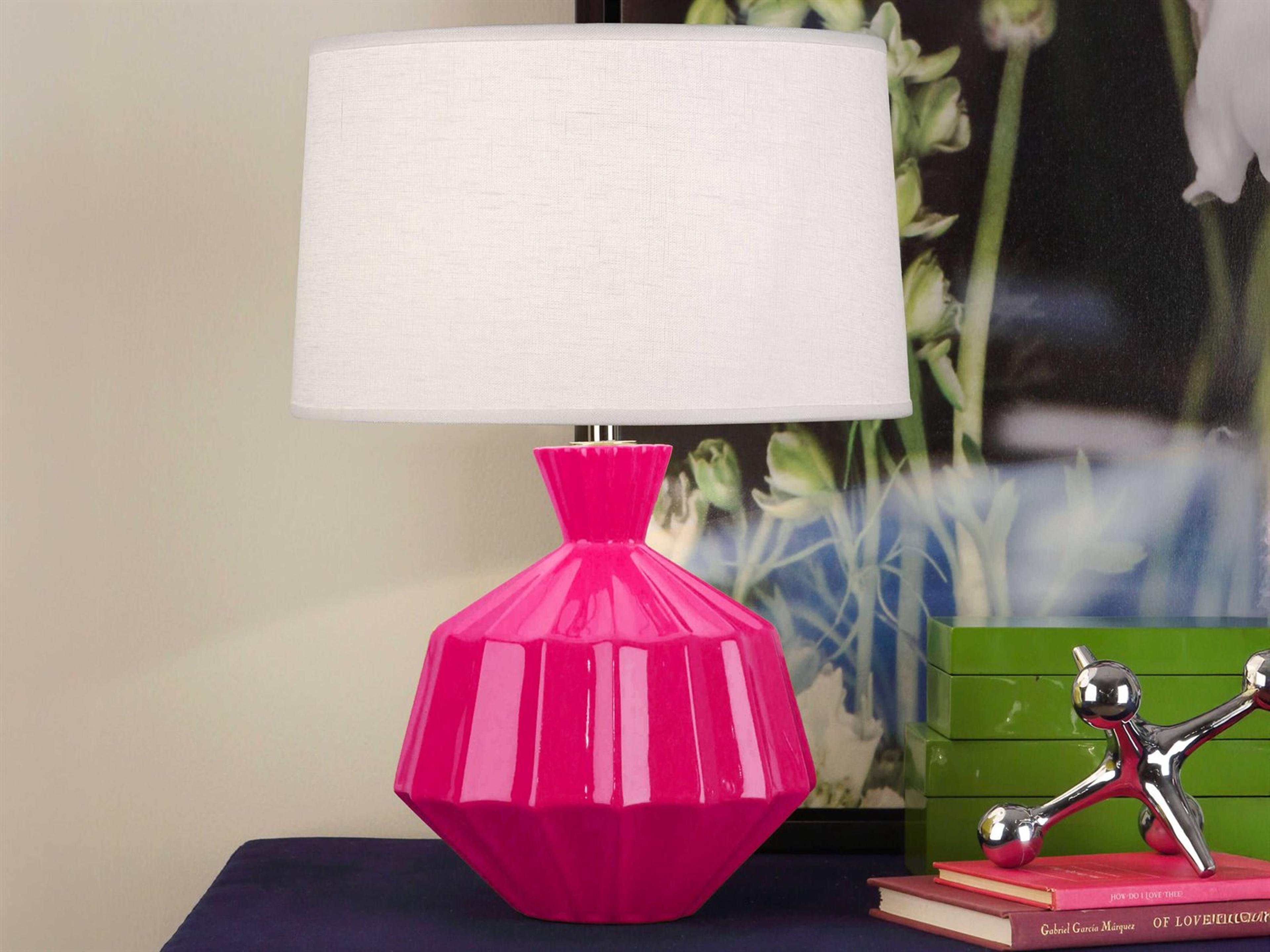 Robert Abbey Orion Razzle Rose Glazed Pink Table Lamp