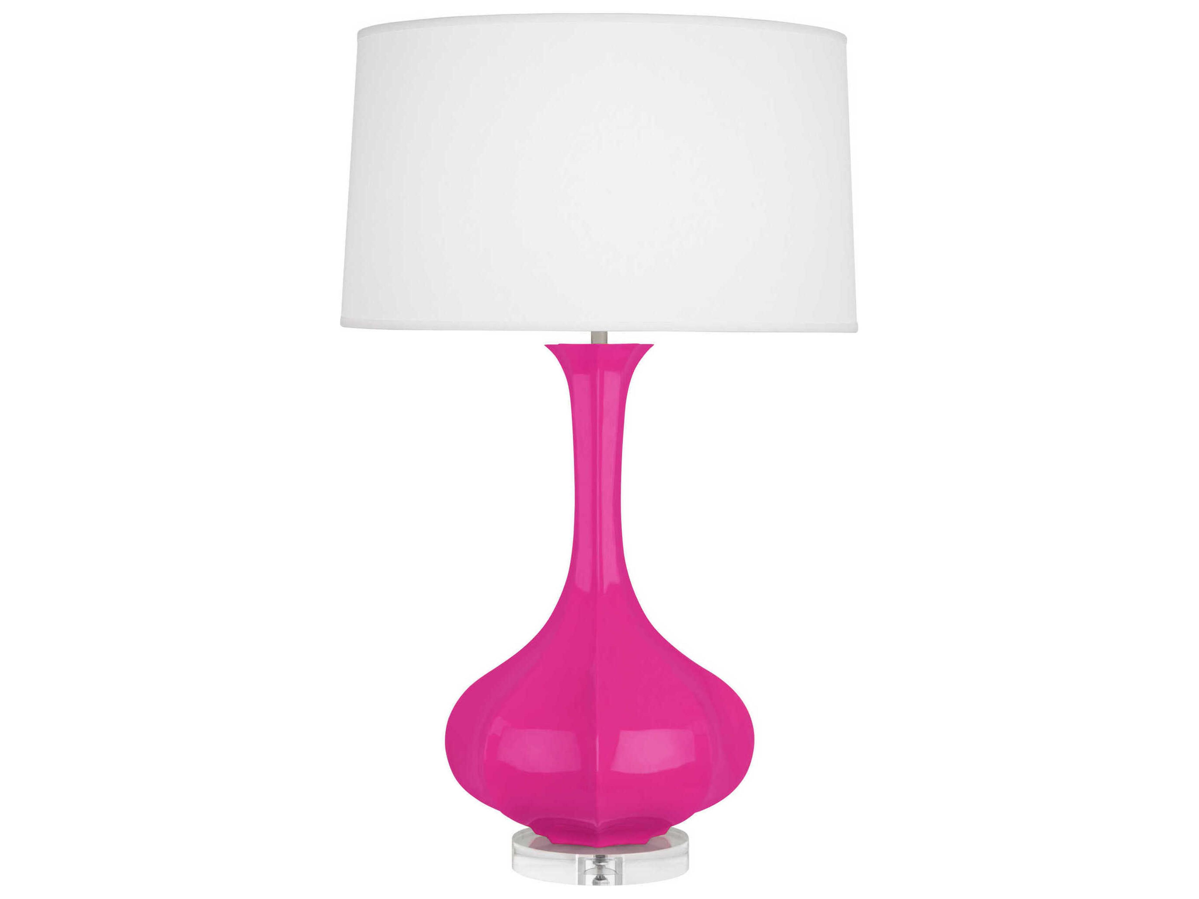 Pike Razzle Rose Glazed Lucite Pink Buffet Lamp