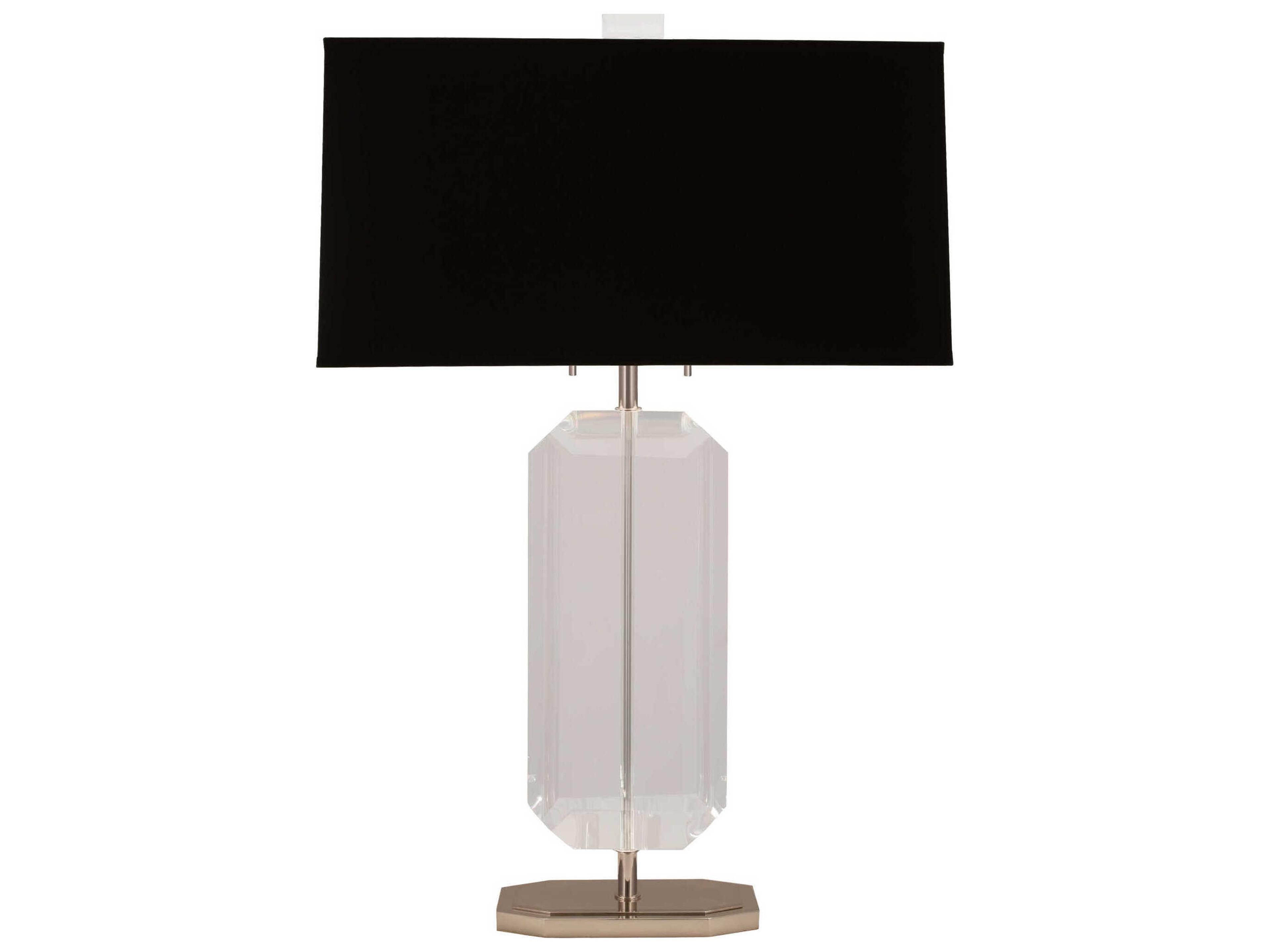 Jacqueline Polished Nickel Clear Crystal Buffet Lamp