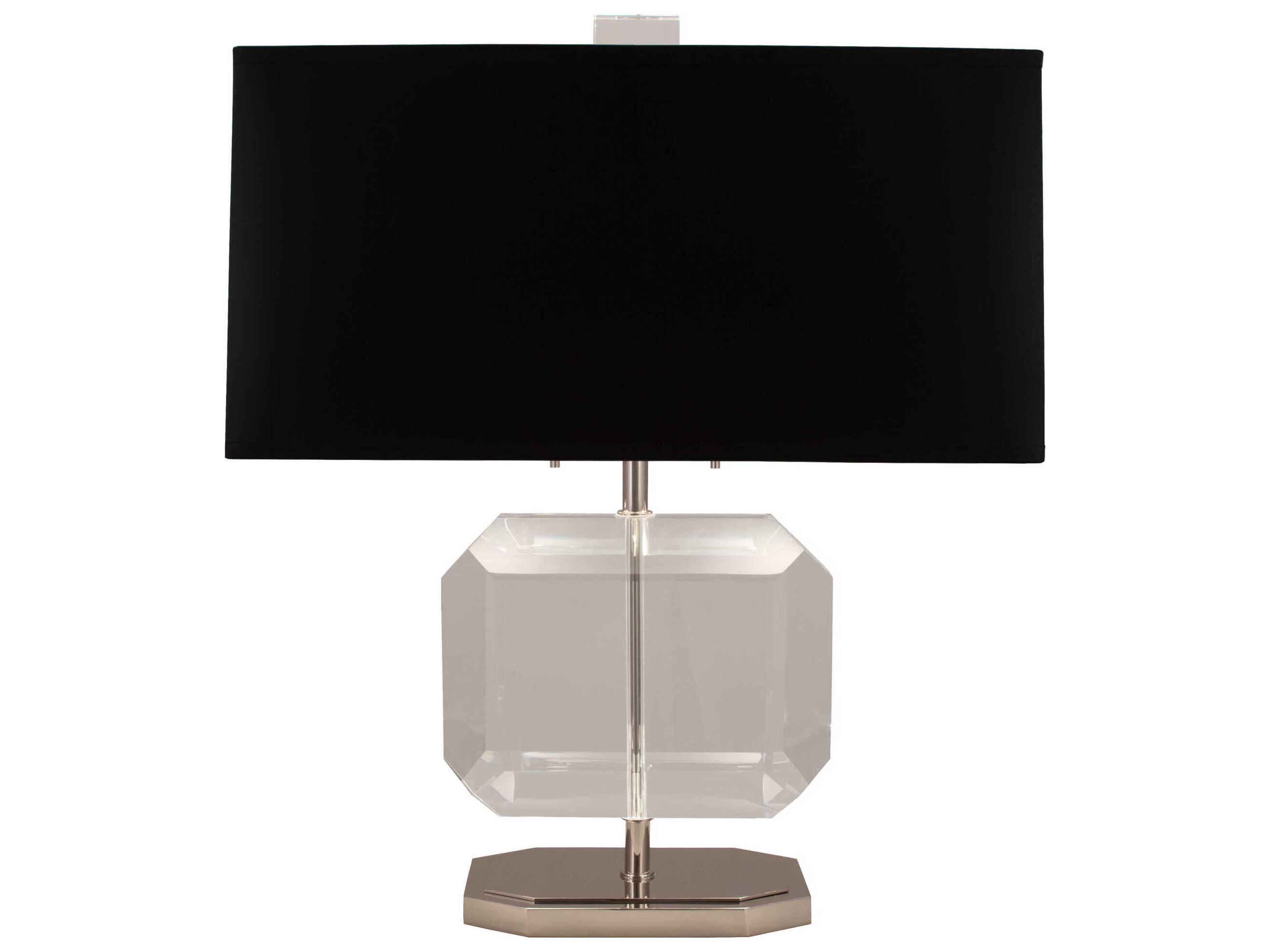 Jacqueline Polished Nickel Clear Crystal Table Lamp