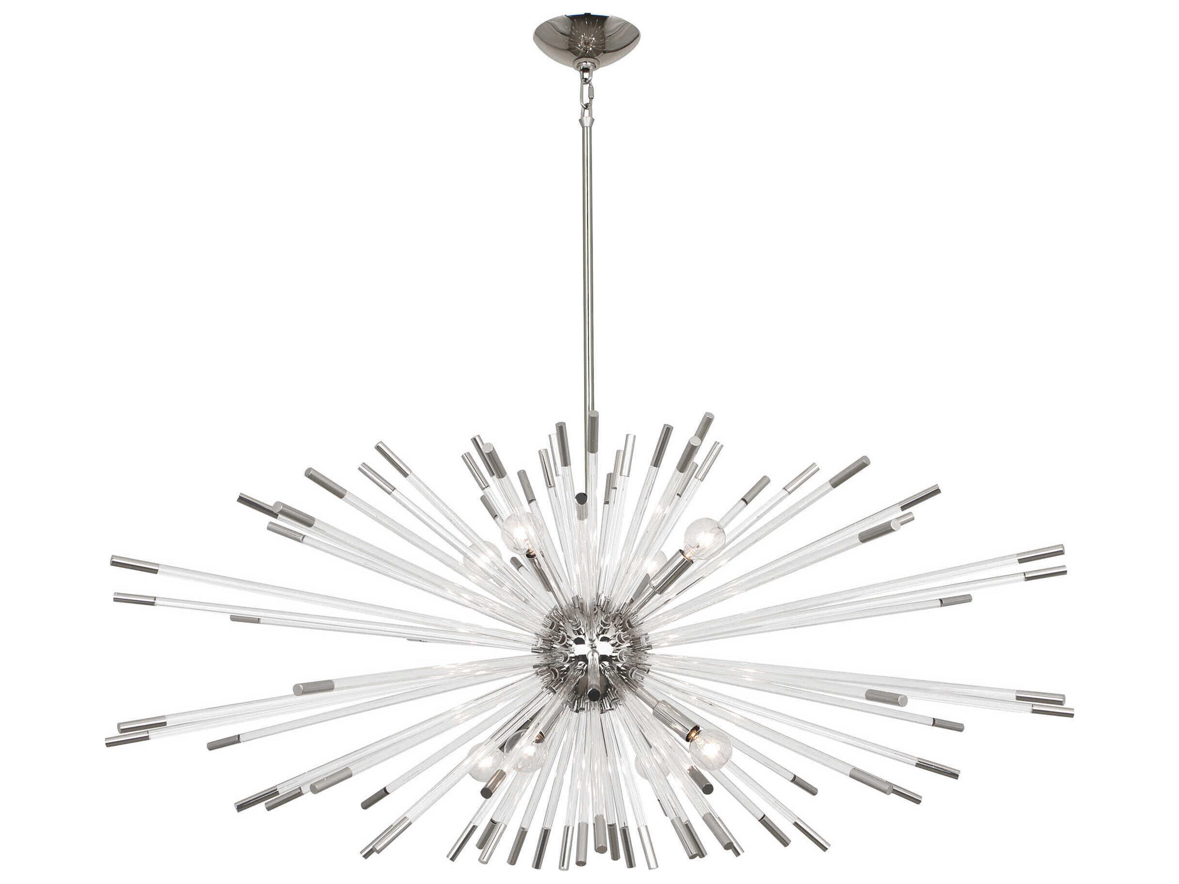 Andromeda 8-Light Polished Nickel Sputnik Chandelier
