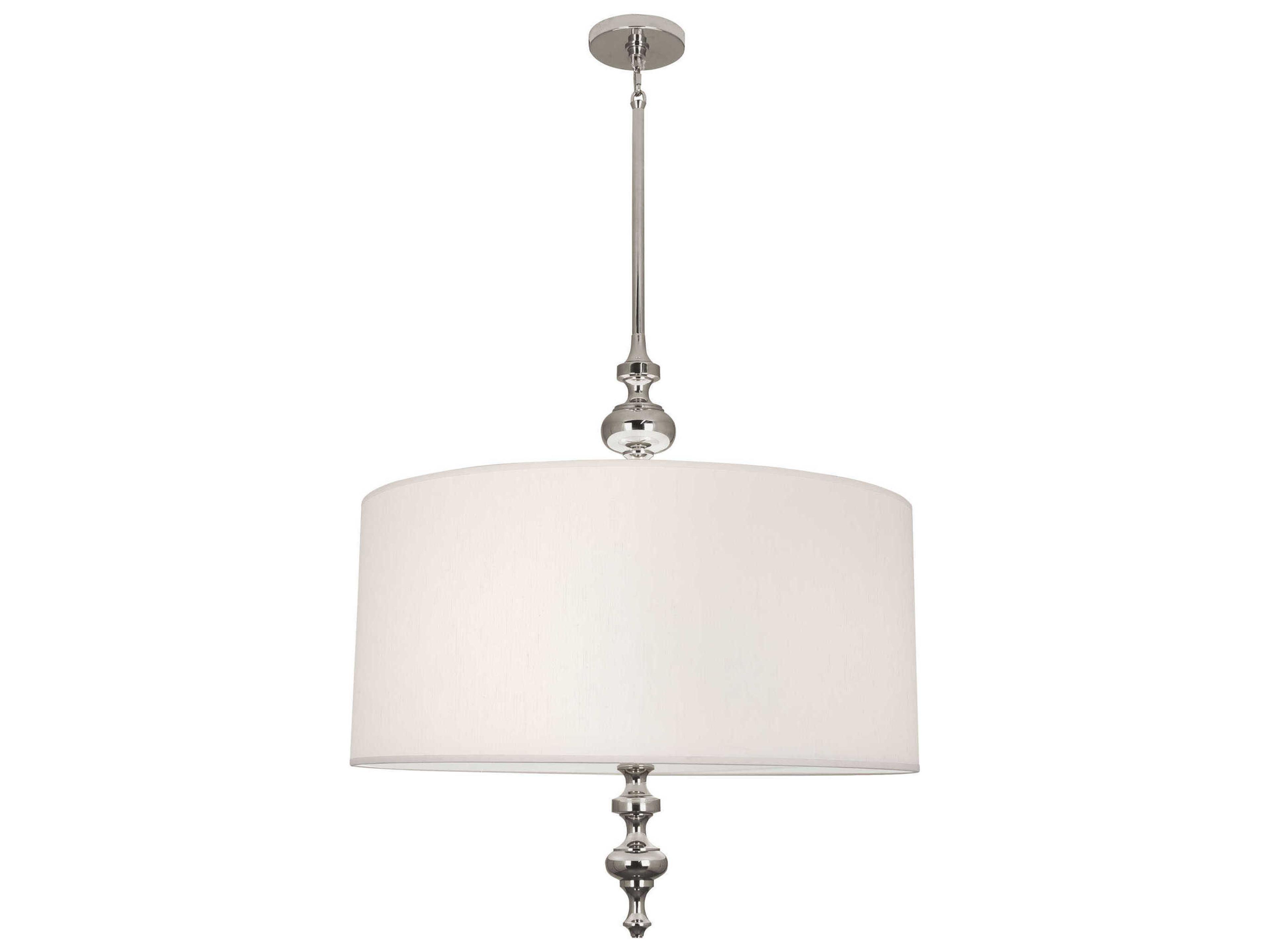 Arthur 3-Light Polished Nickel Drum Pendant