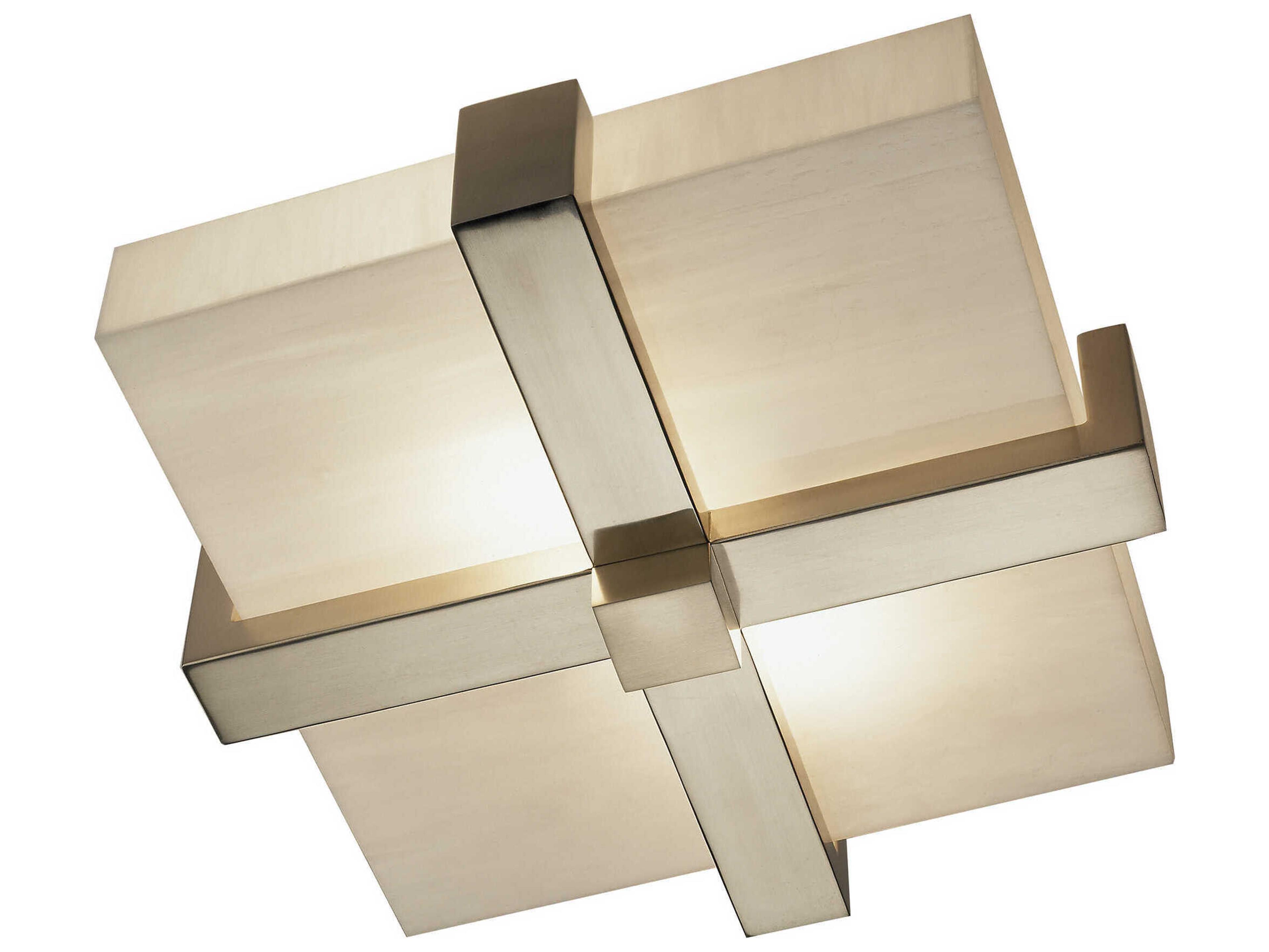 Doughnut 2-Light Antique Silver Geometric Flush Mount