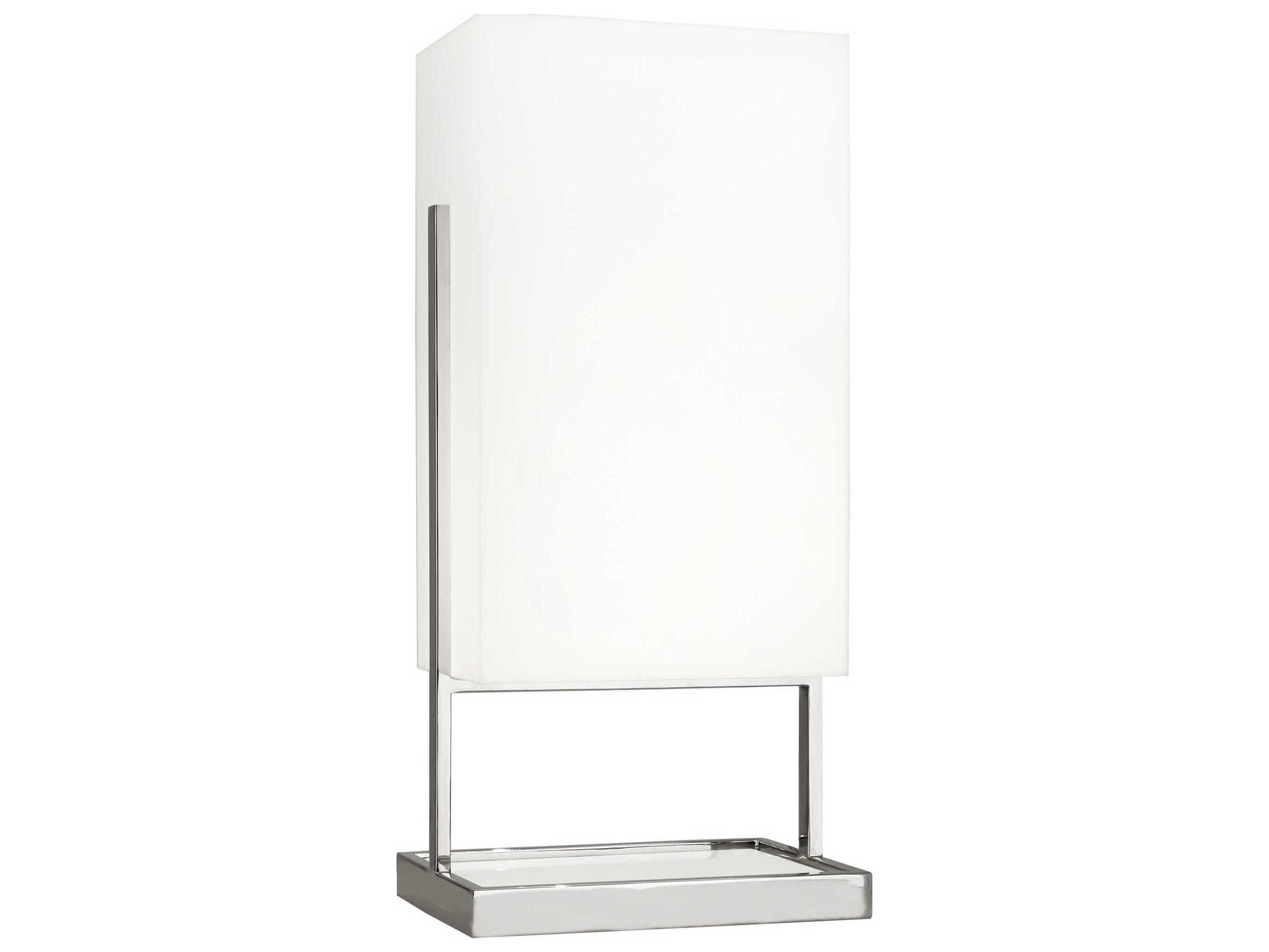 Nikole Polished Nickel White Marble Buffet Lamp