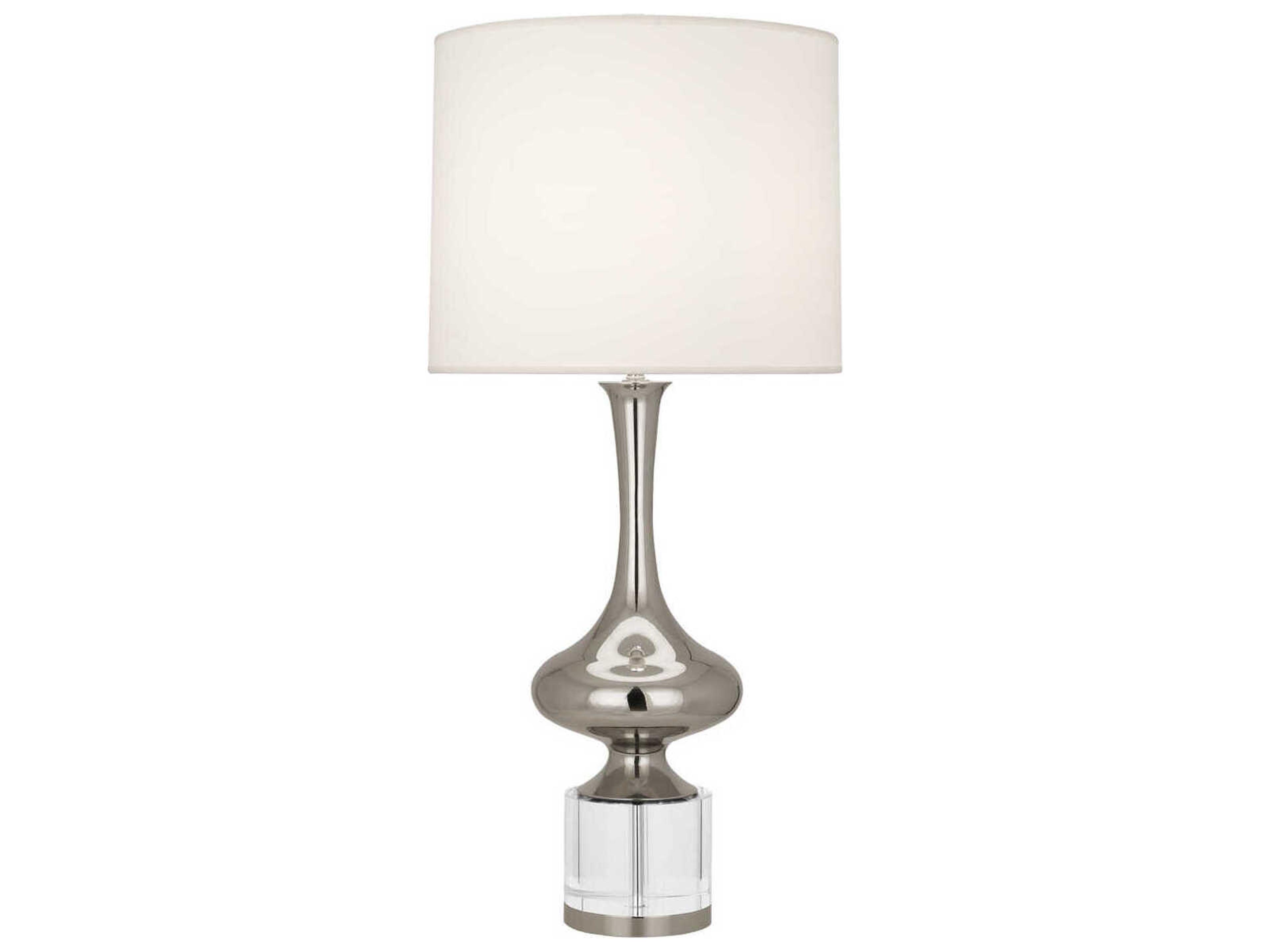Jeannie Polished Nickel Clear Crystal Buffet Lamp