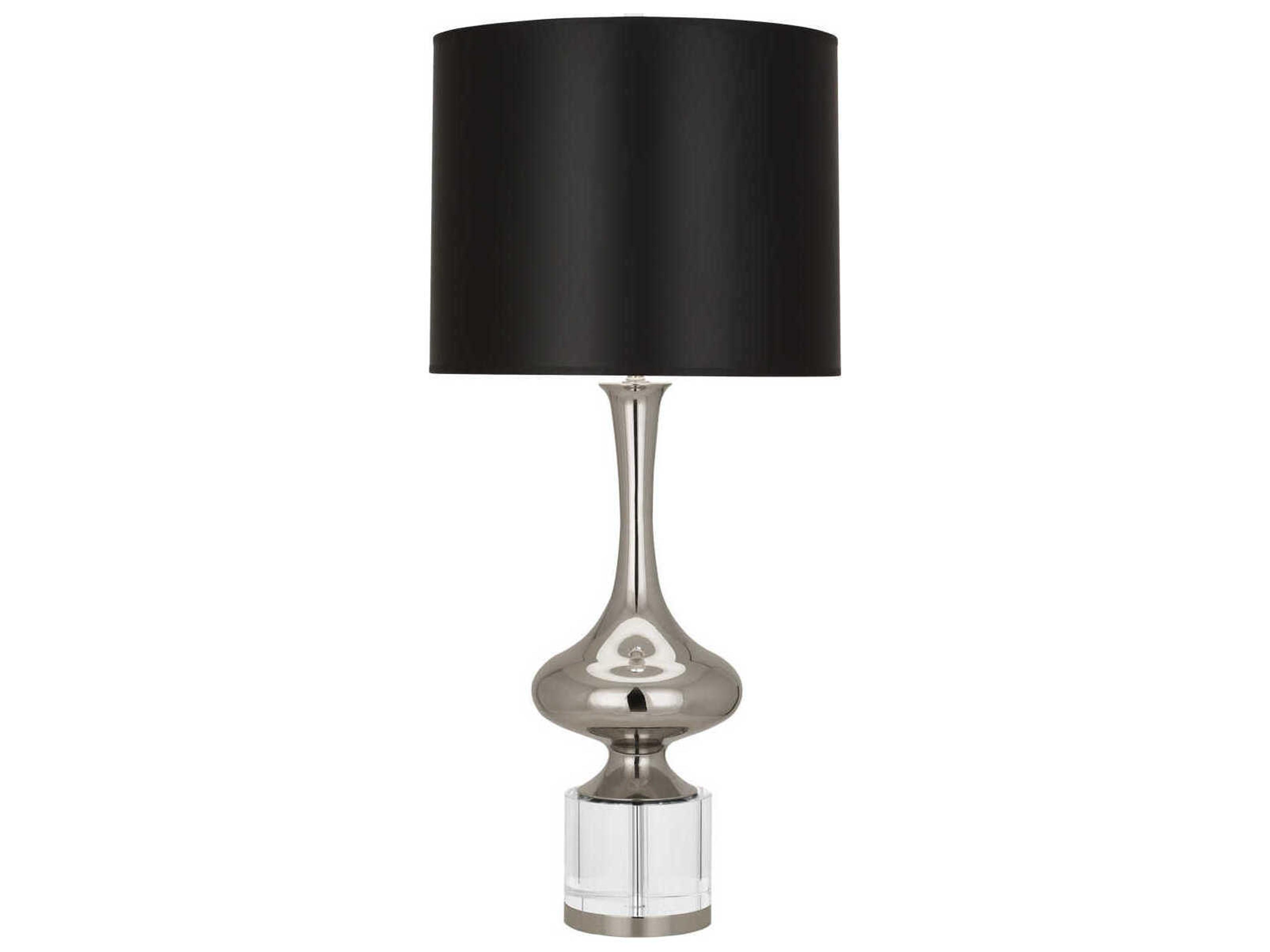 Jeannie Polished Nickel Clear Crystal Buffet Lamp