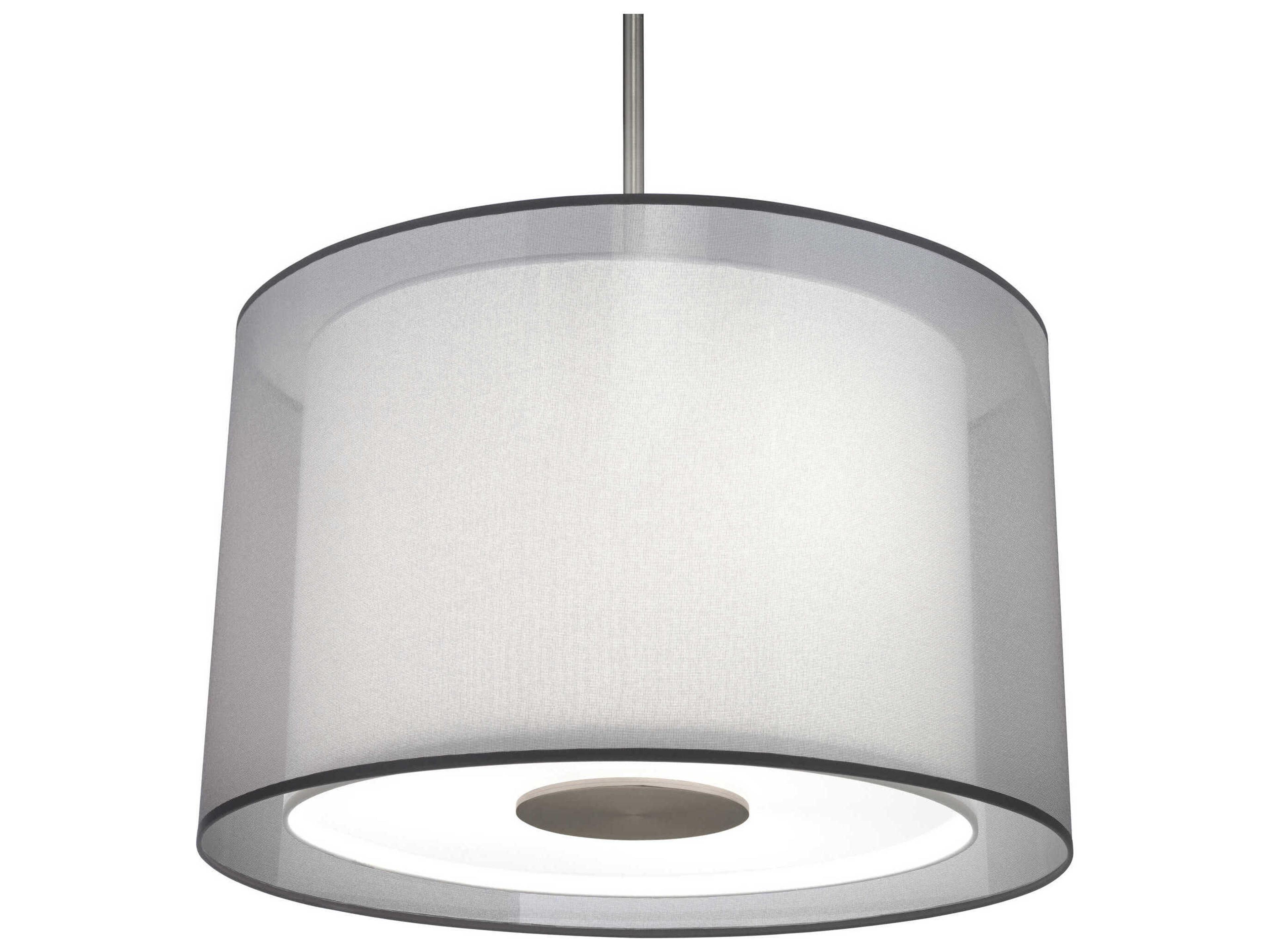 Saturnia 3-Light Stainless Steel Drum Pendant