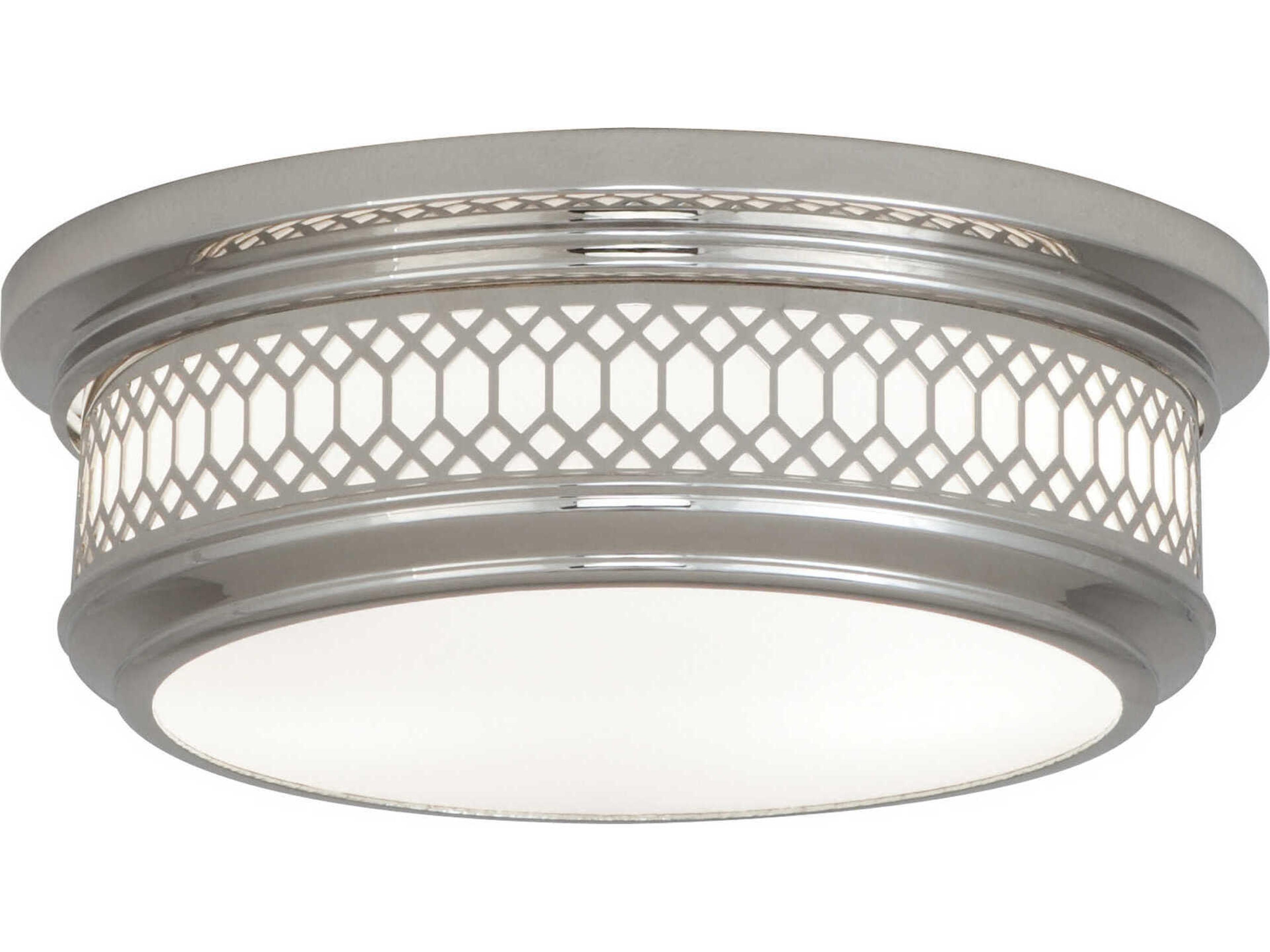 Williamsburg Tucker 2-Light Polished Nickel Round Flush Mount