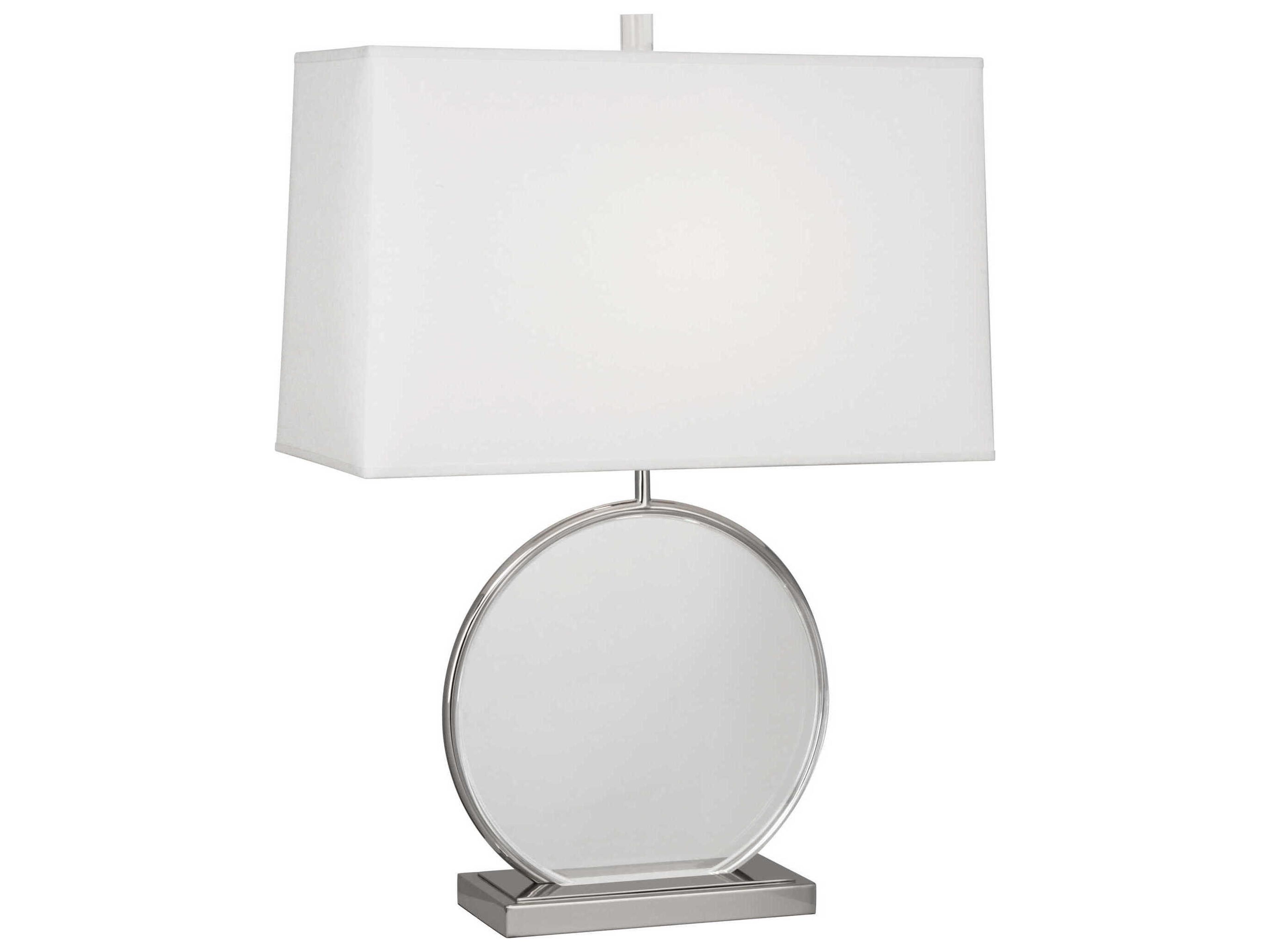 Alice Polished Nickel Lucite Buffet Lamp