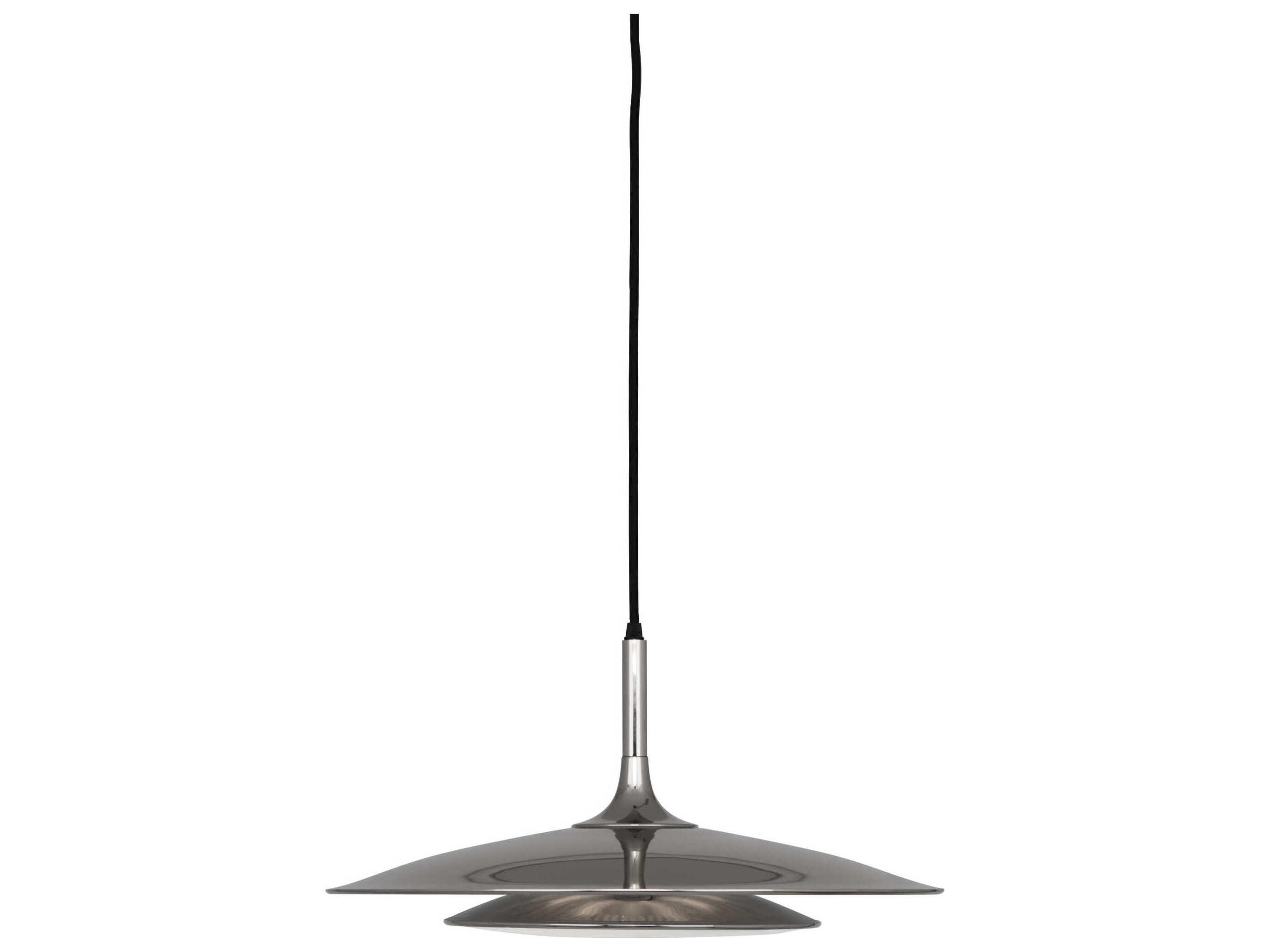 Axiom 3-Light Polished Nickel Round Pendant