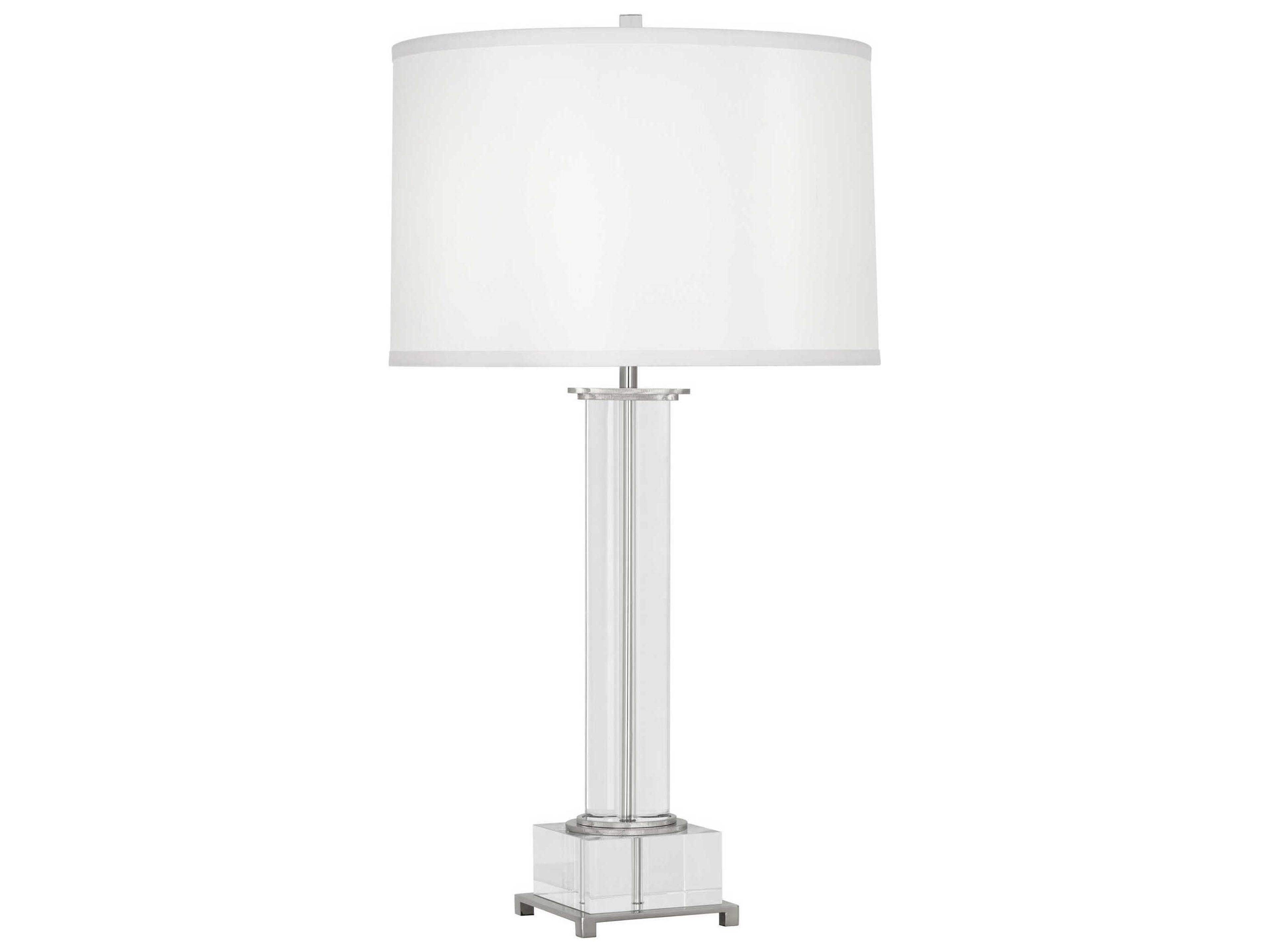 Williamsburg Finnie Polished Nickel Clear Lead Crystal Buffet Lamp