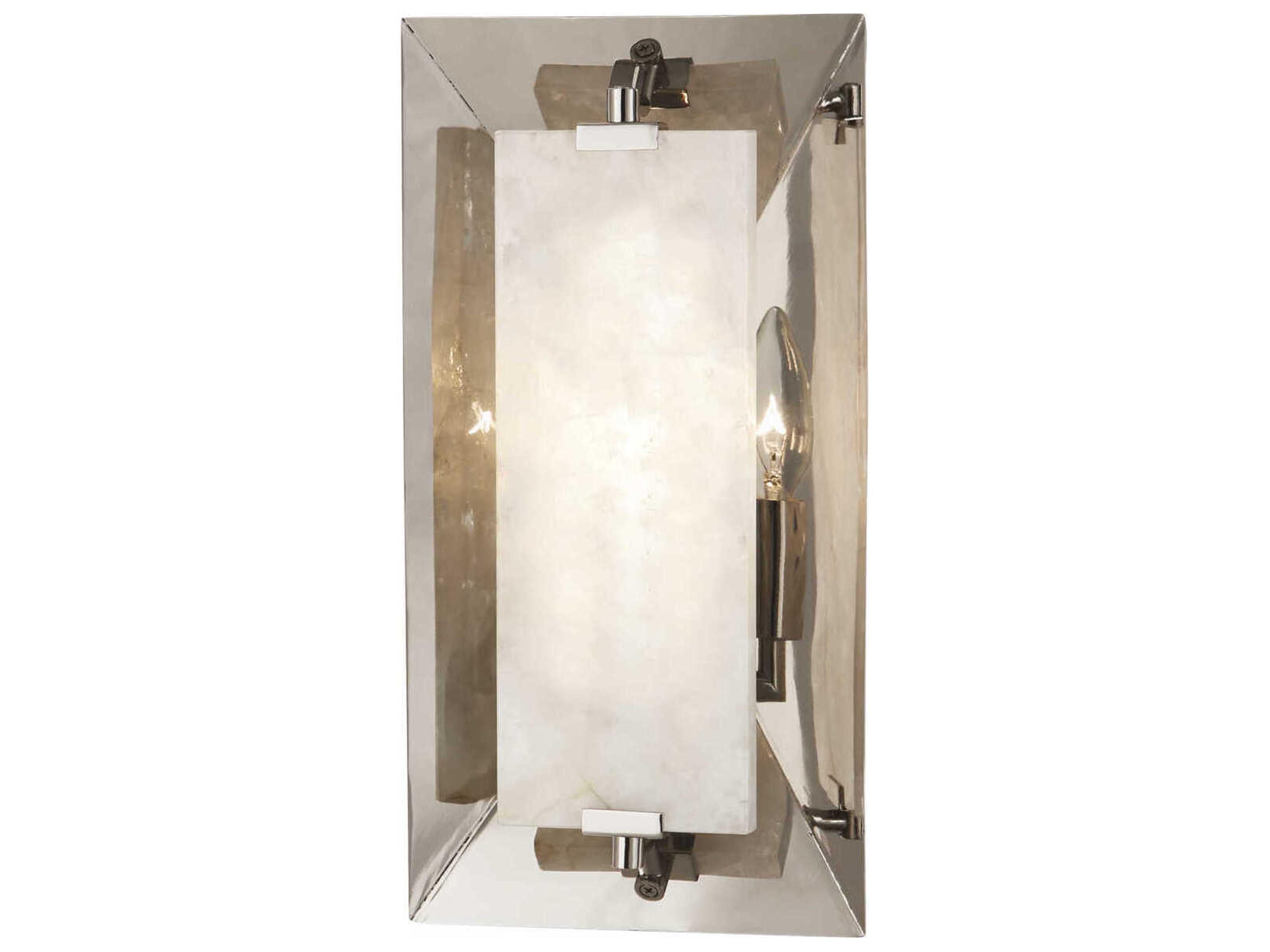 Gemma 1-Light Polished Nickel Alabaster Wall Sconce