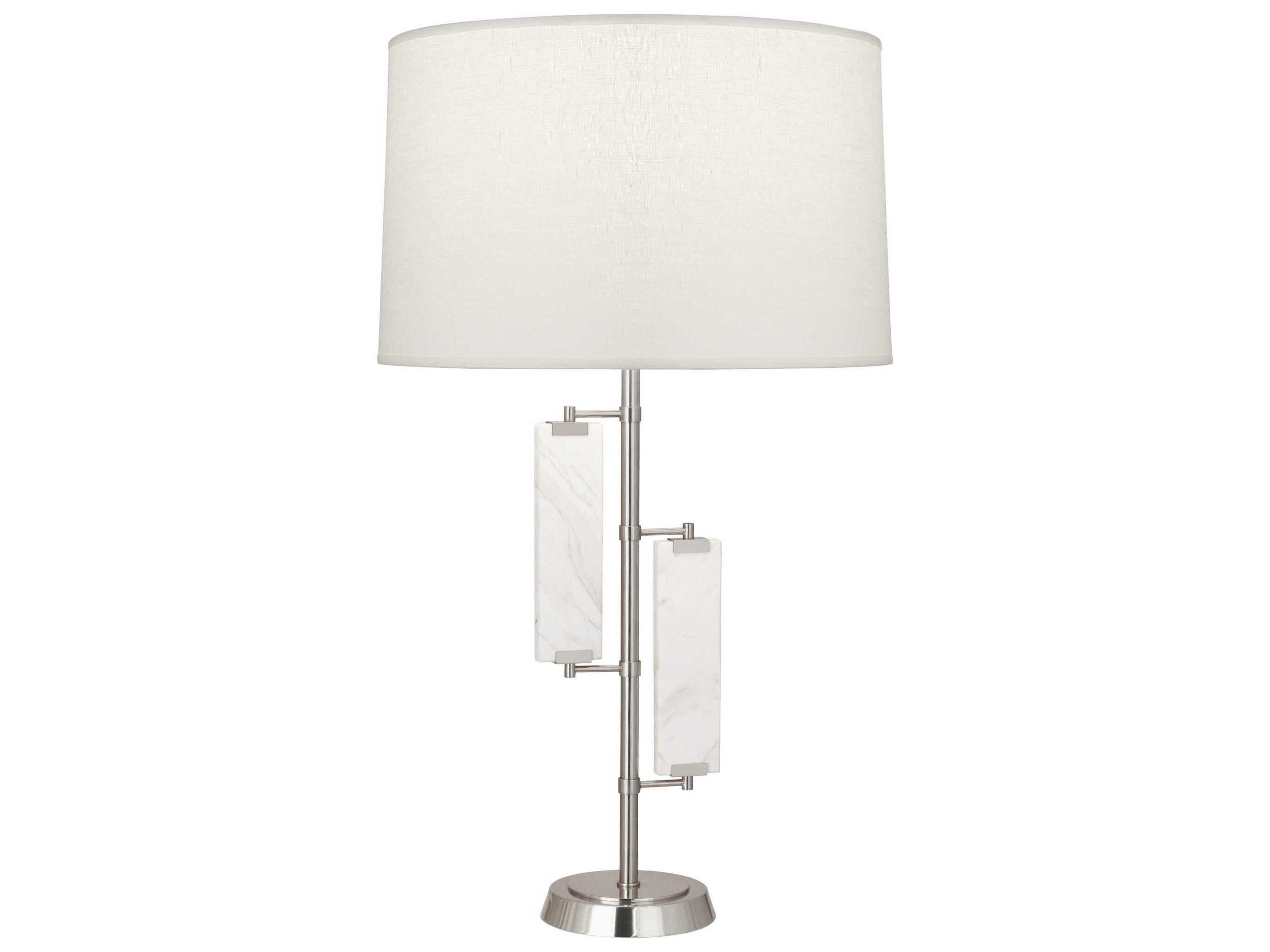 Alston Polished Nickel Marble Table Lamp