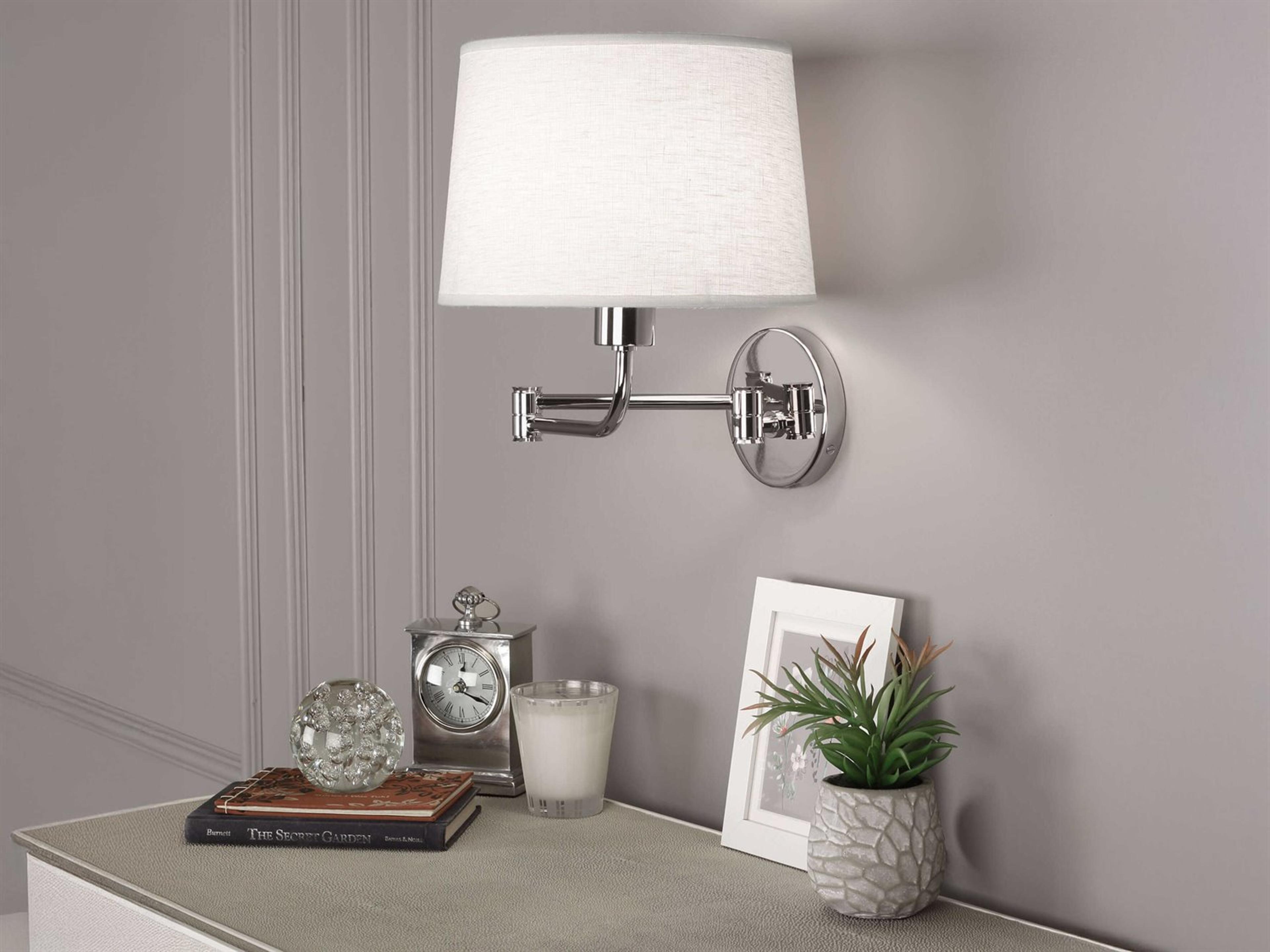 Robert Abbey Koleman 1-Light Polished Nickel Swing Wall Sconce