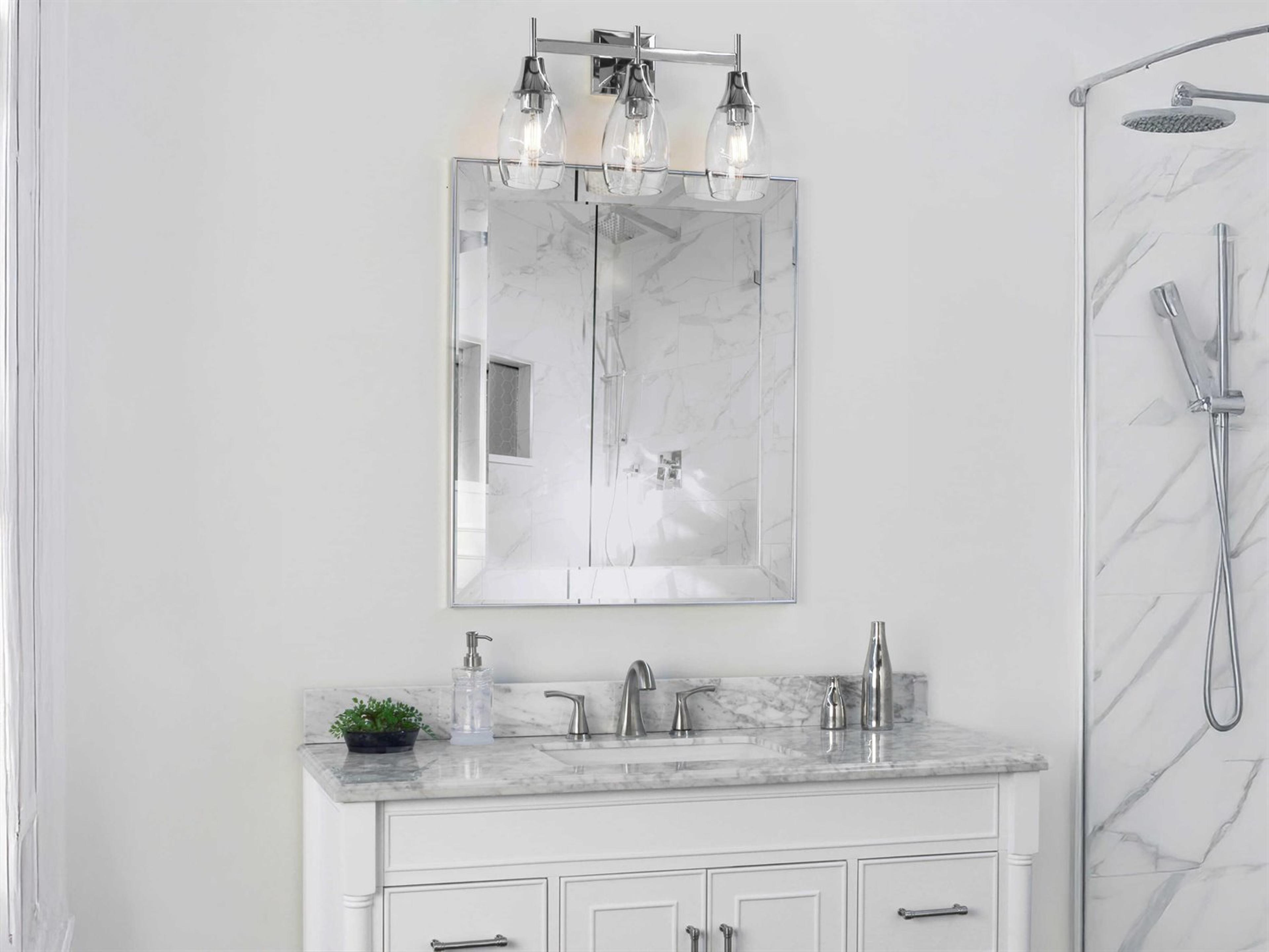 Robert Abbey Grace 3-Light Polished Nickel Vanity Light