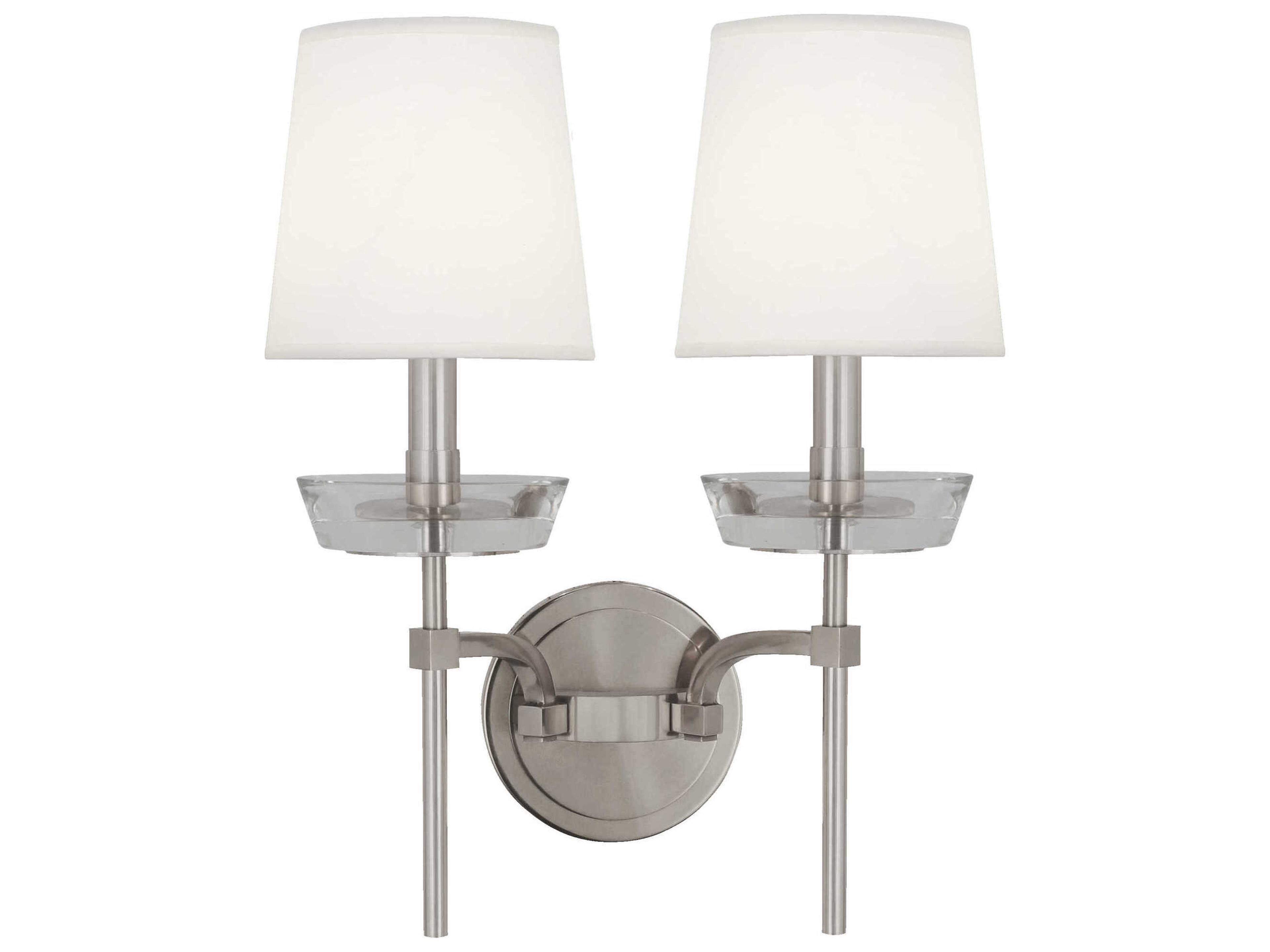 Cristallo 2-Light Polished Nickel Clear Crystal Vanity Light