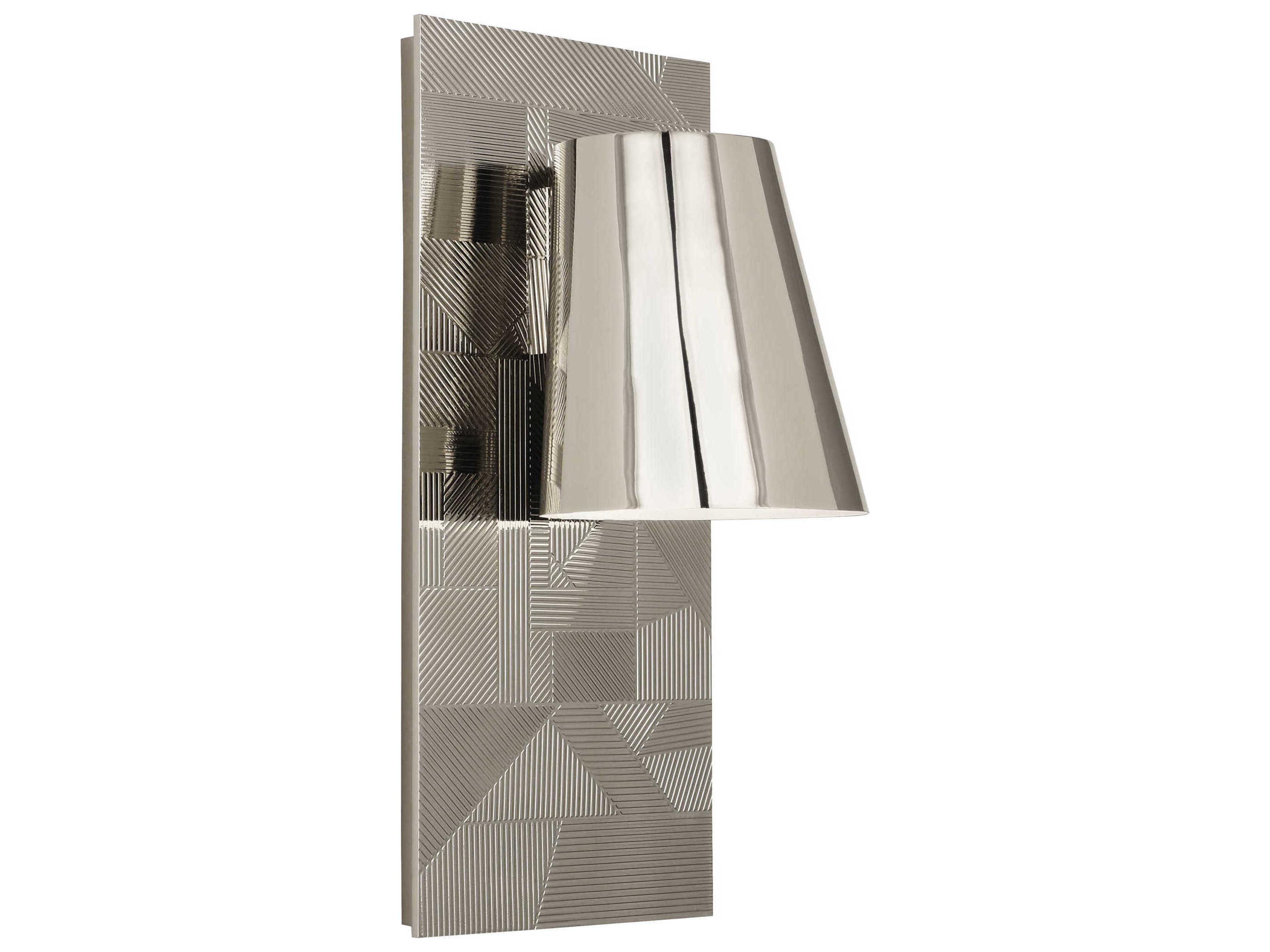 Michael Berman Brut 1-Light Polished Nickel Wall Sconce