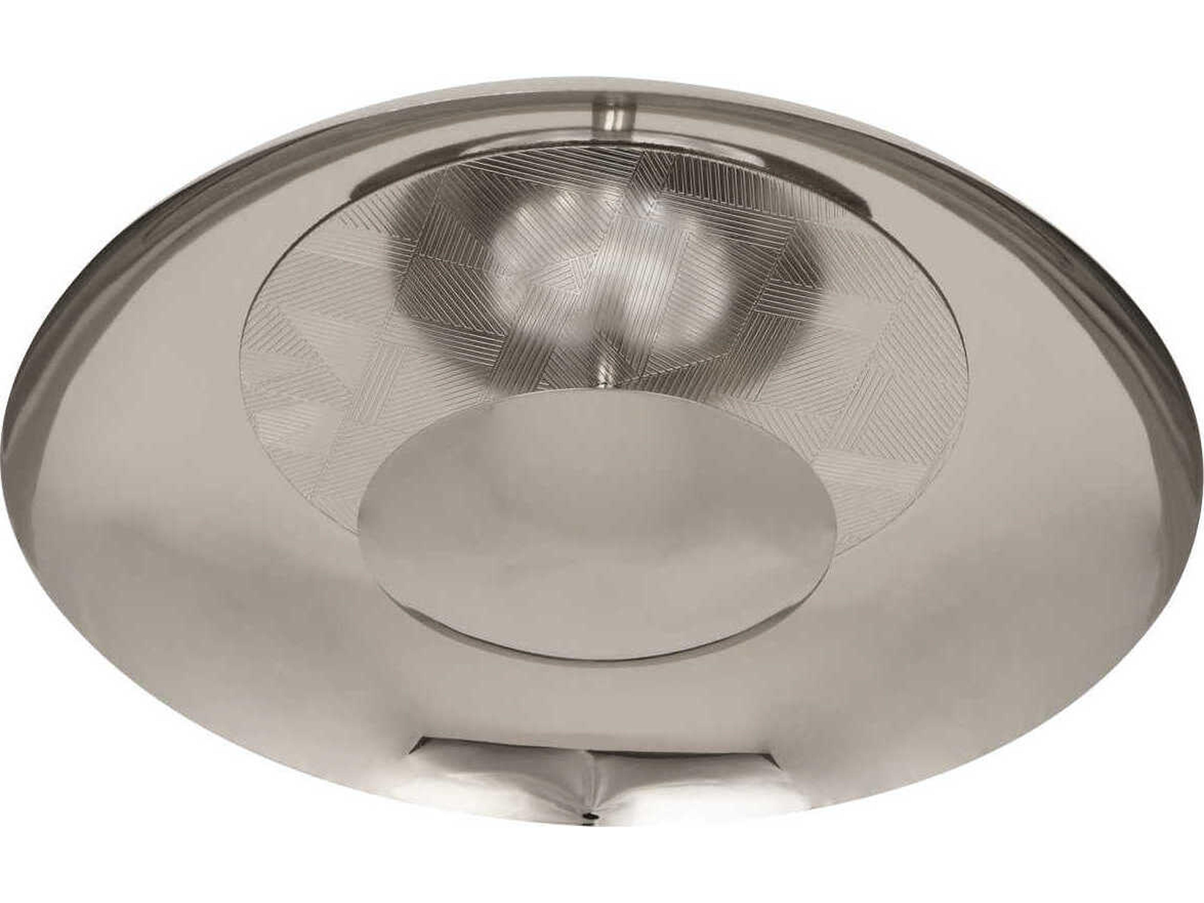 Michael Berman Brut 1-Light Polished Nickel Round Flush Mount