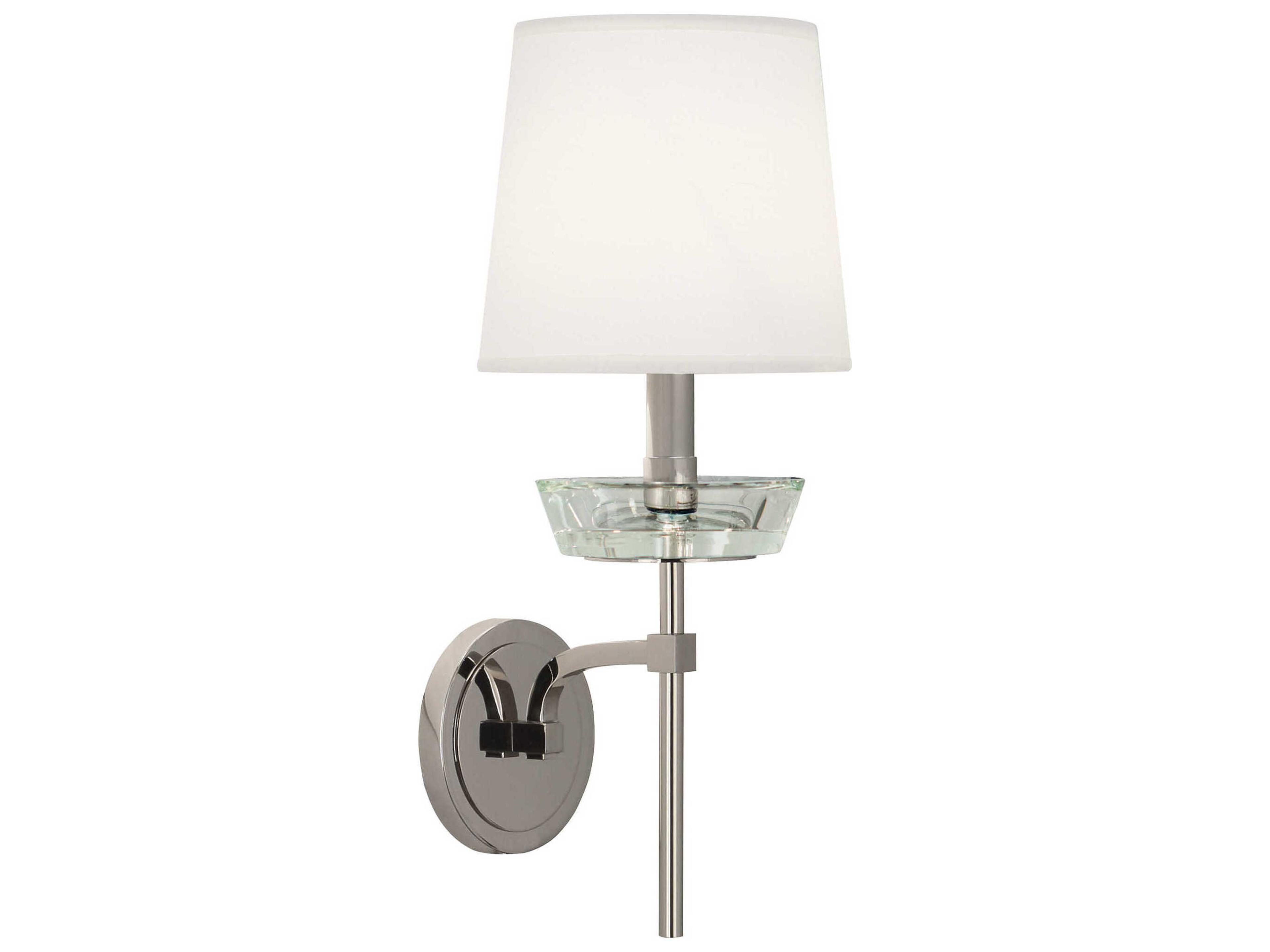 Cristallo 1-Light Polished Nickel Clear Crystal Wall Sconce