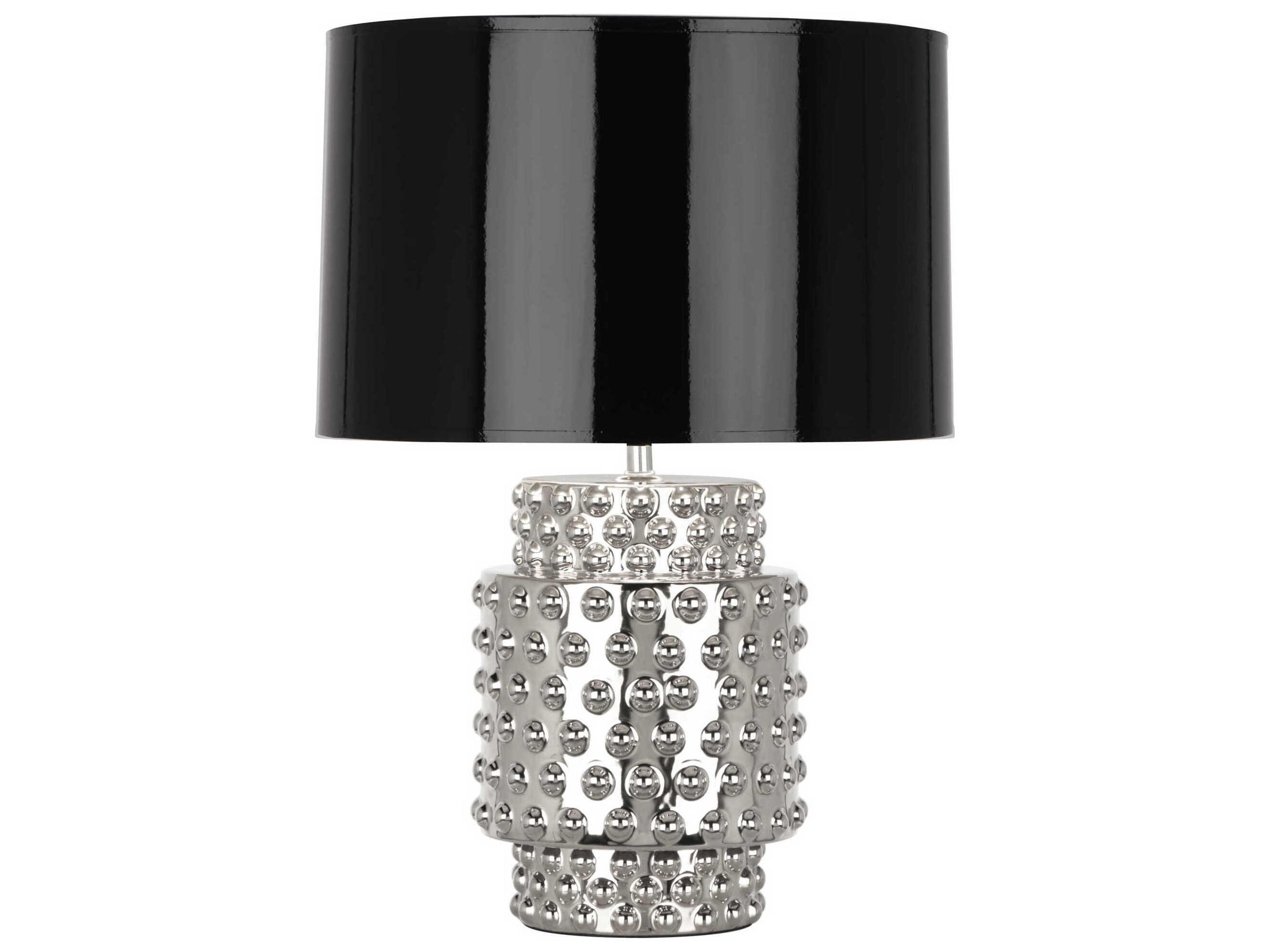 Dolly Nickel Metallic Glaze Table Lamp
