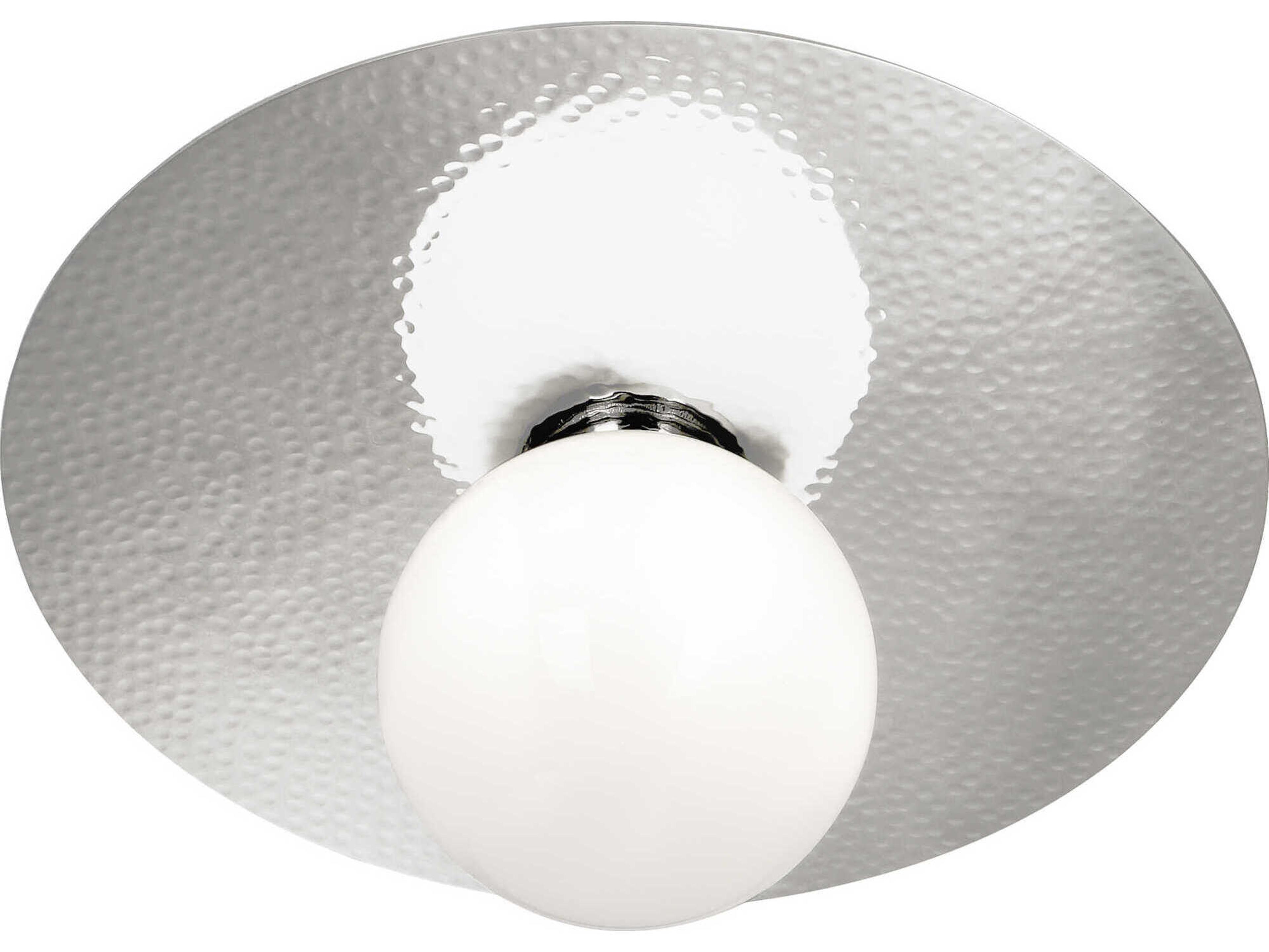 Dal 1-Light Polished Nickel Globe Flush Mount
