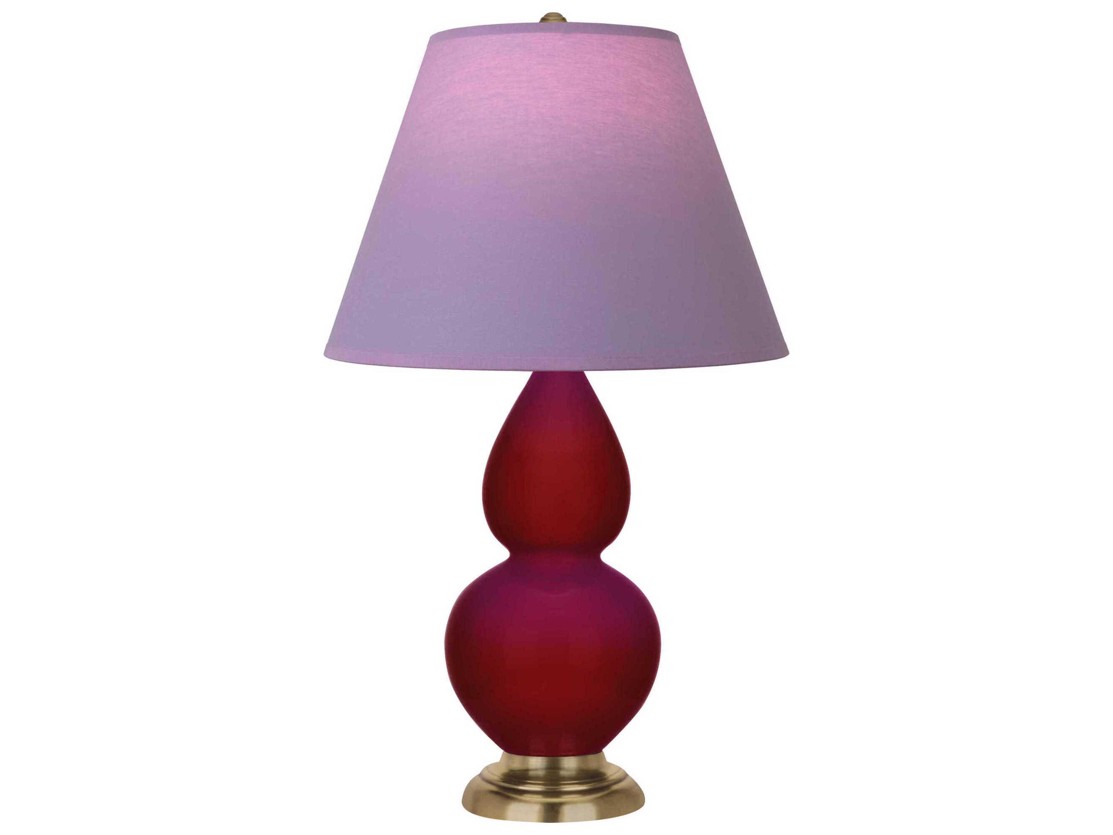Robert Abbey Small Double Gourd Sangria Glazed Red Table Lamp