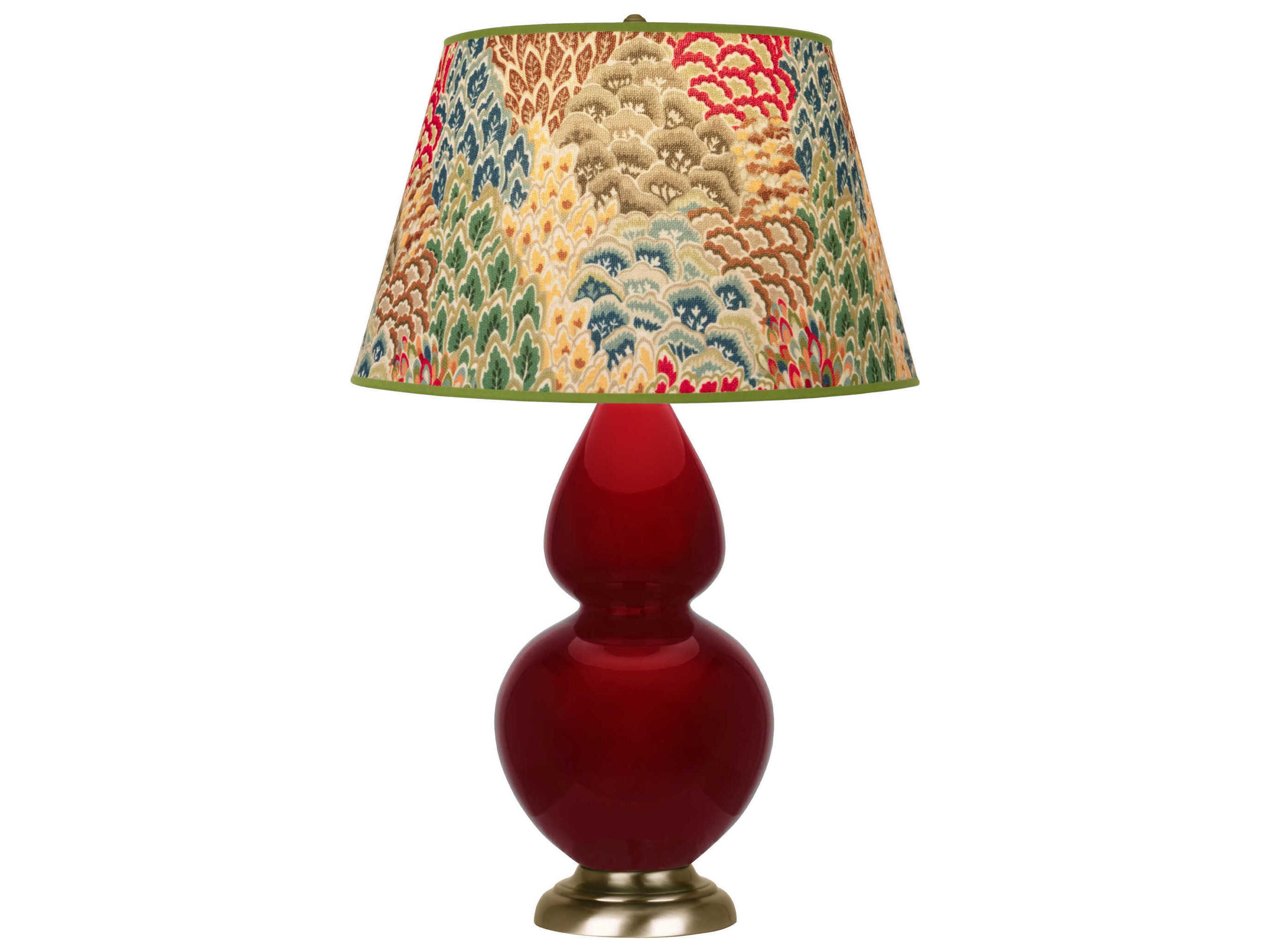 Robert Abbey Double Gourd Sangria Glazed Red Buffet Lamp