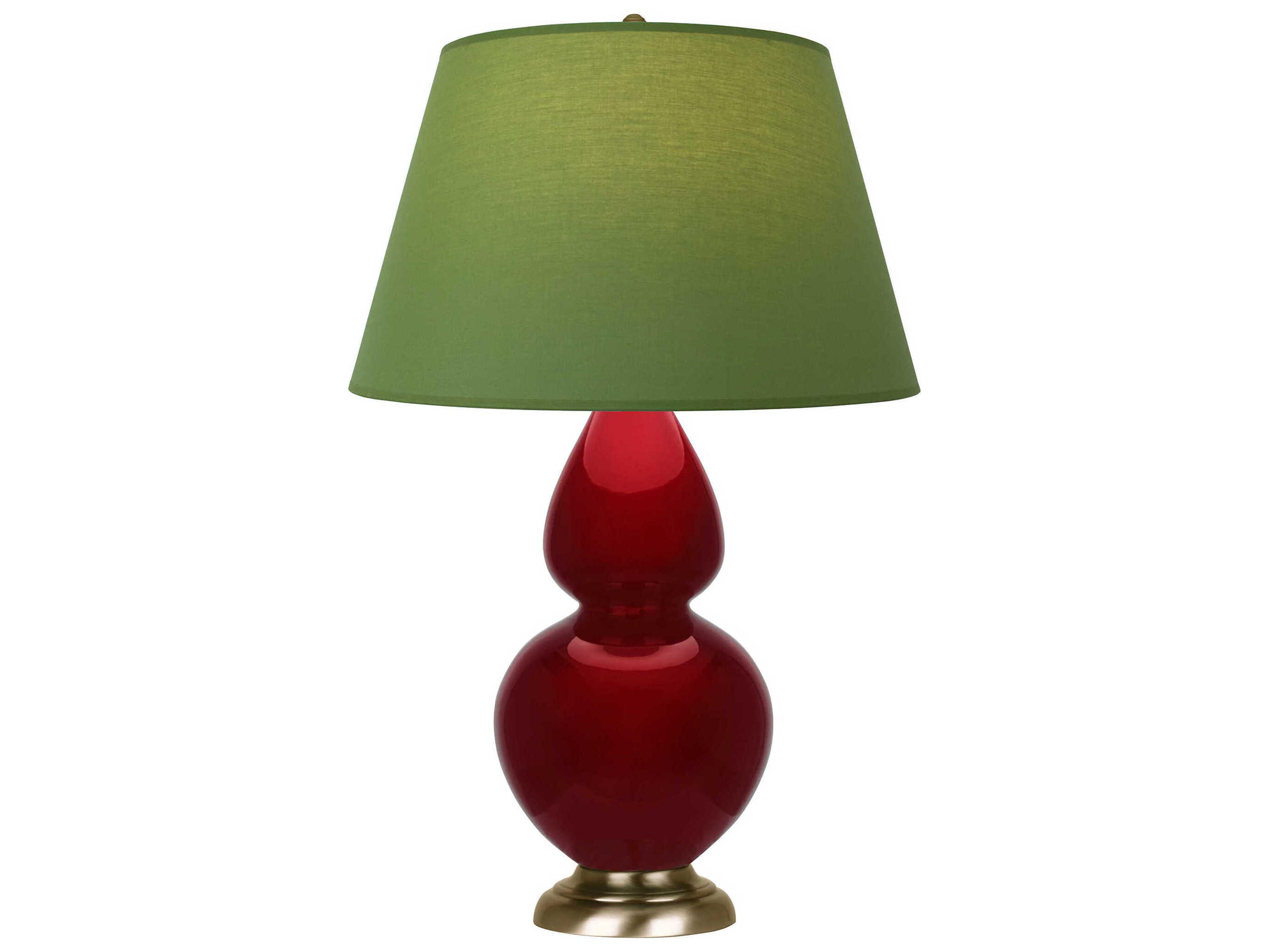 Robert Abbey Double Gourd Sangria Glazed Red Buffet Lamp