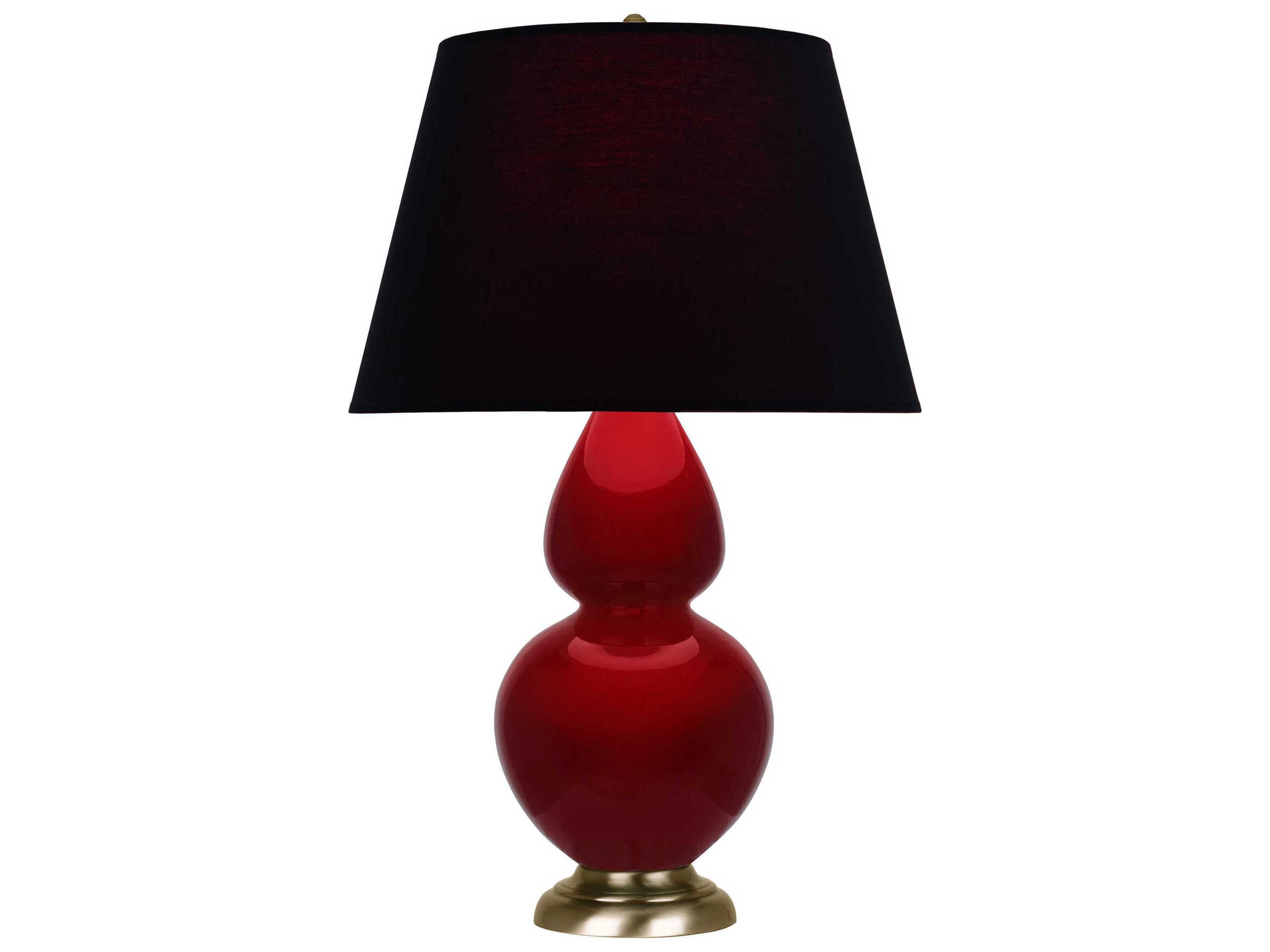 Robert Abbey Double Gourd Sangria Glazed Red Buffet Lamp