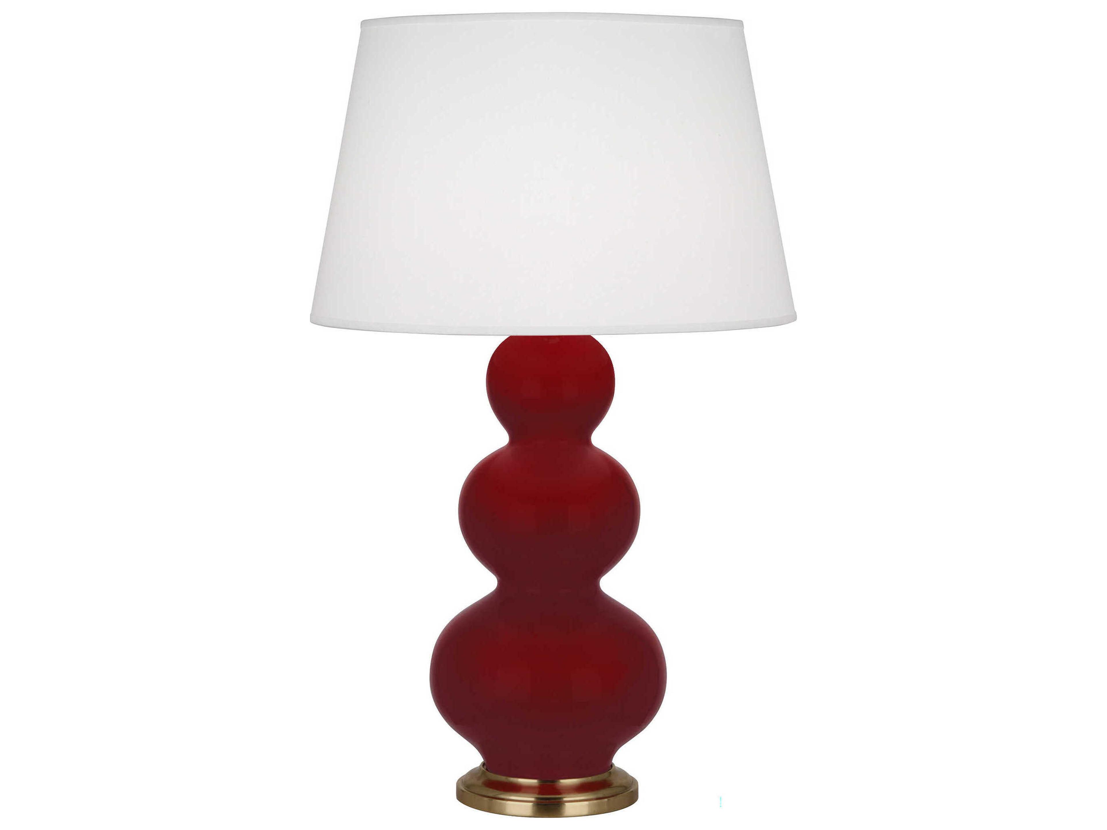 Triple Gourd Sangria Glazed Red Buffet Lamp