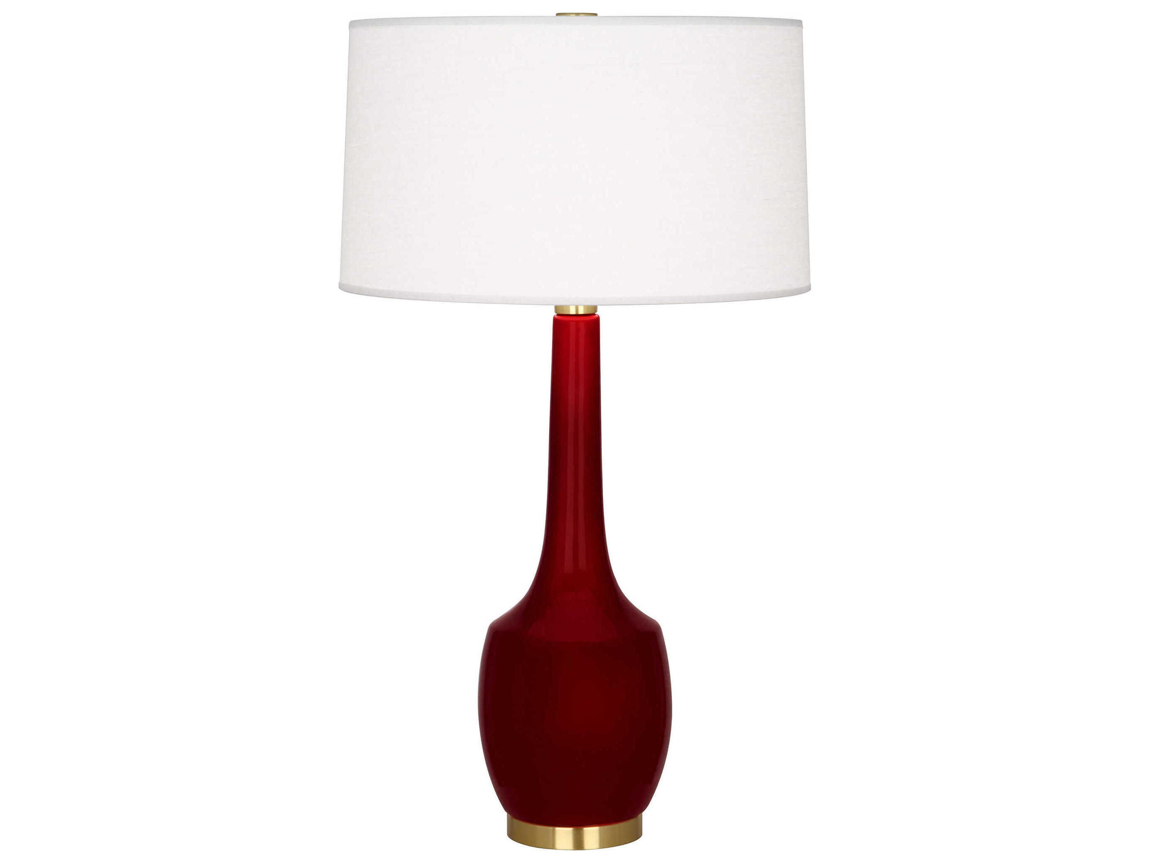 Delilah Sangria Glazed Red Buffet Lamp
