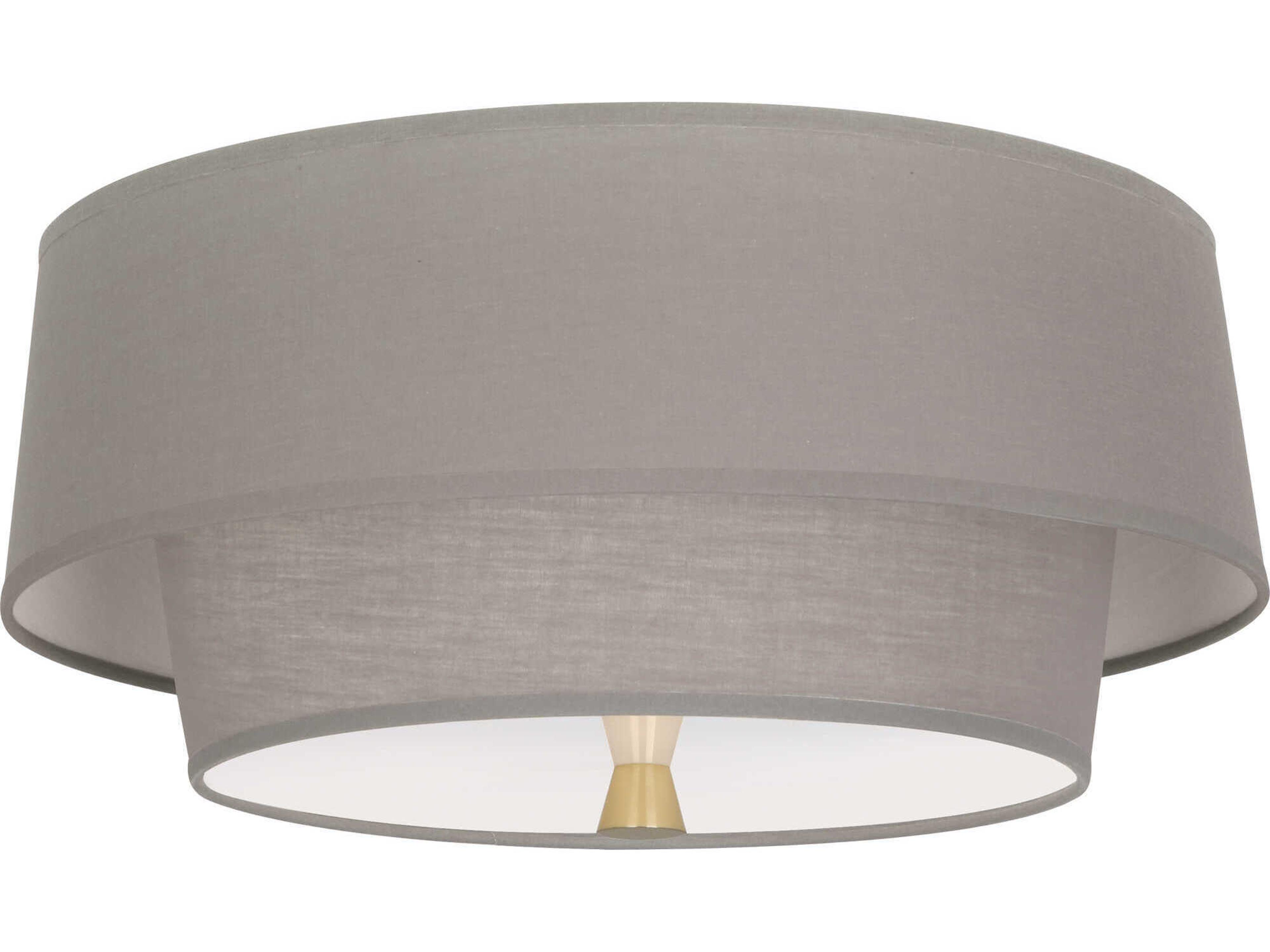 Decker 2-Light Smoke Gray Flush Mount