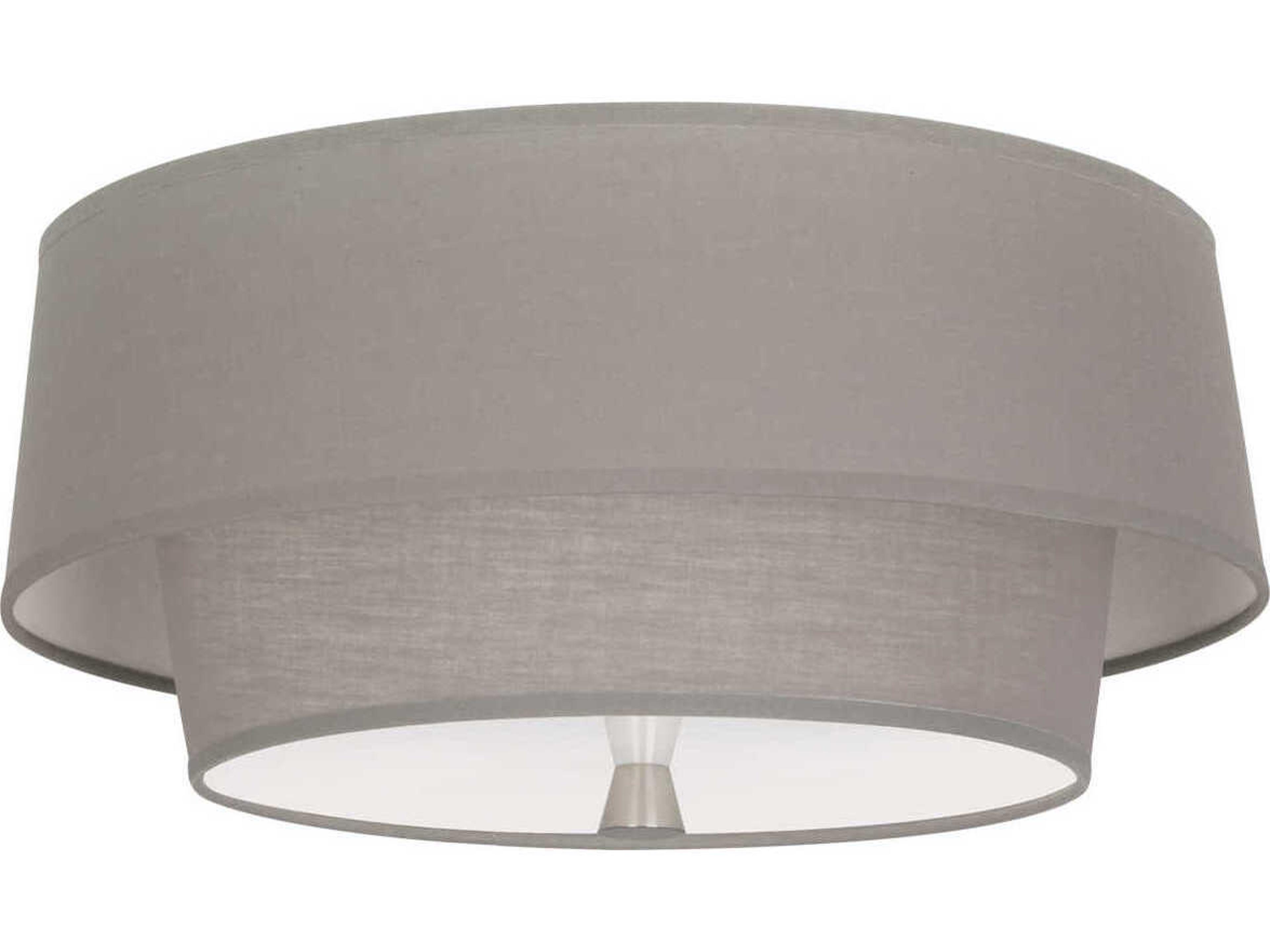 Robert Abbey Decker 2-Light Smoke Gray Flush Mount