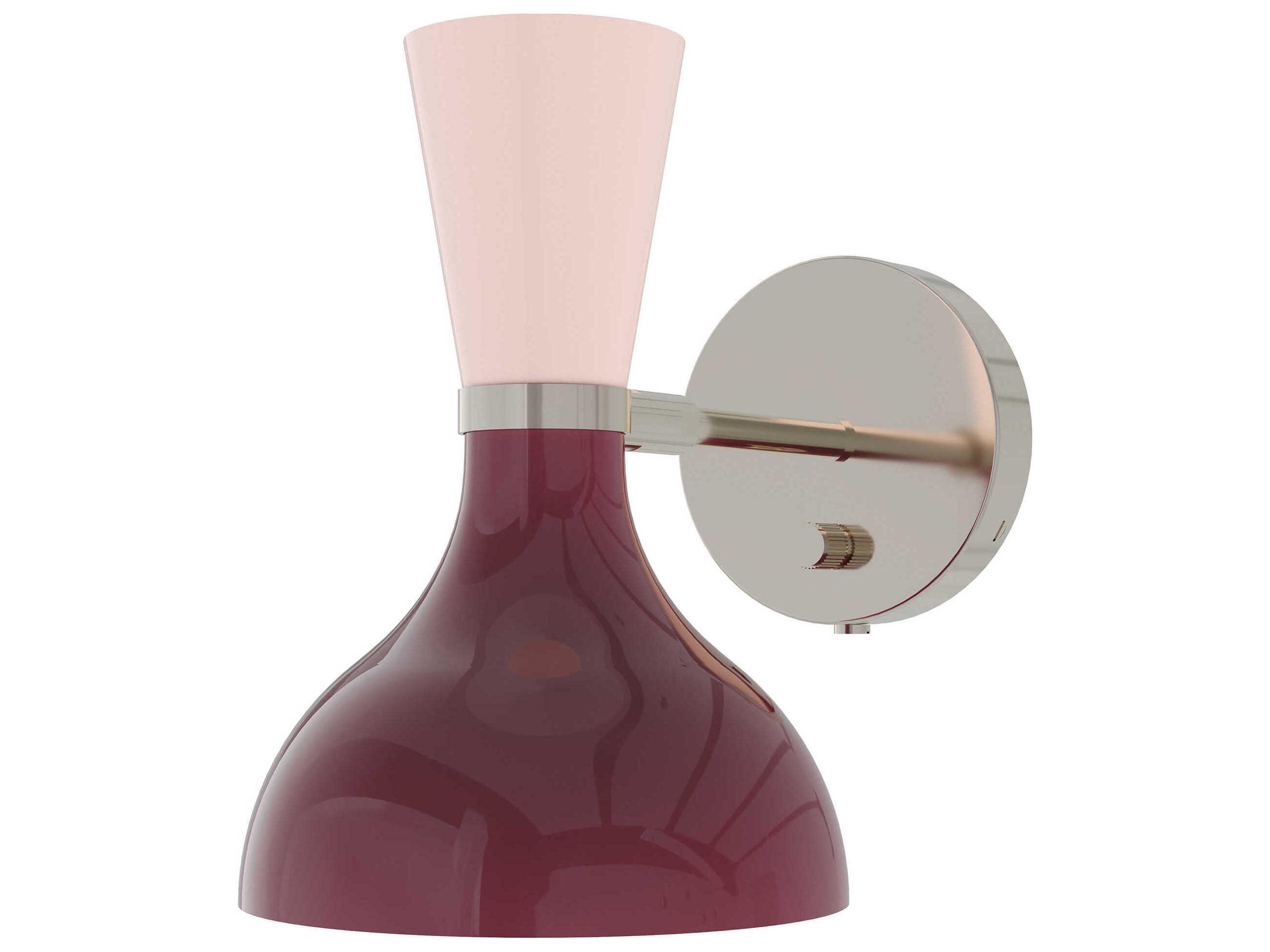 Robert Abbey Clare 1-Light Sugar Plum Rose Water Purple Wall Sconce