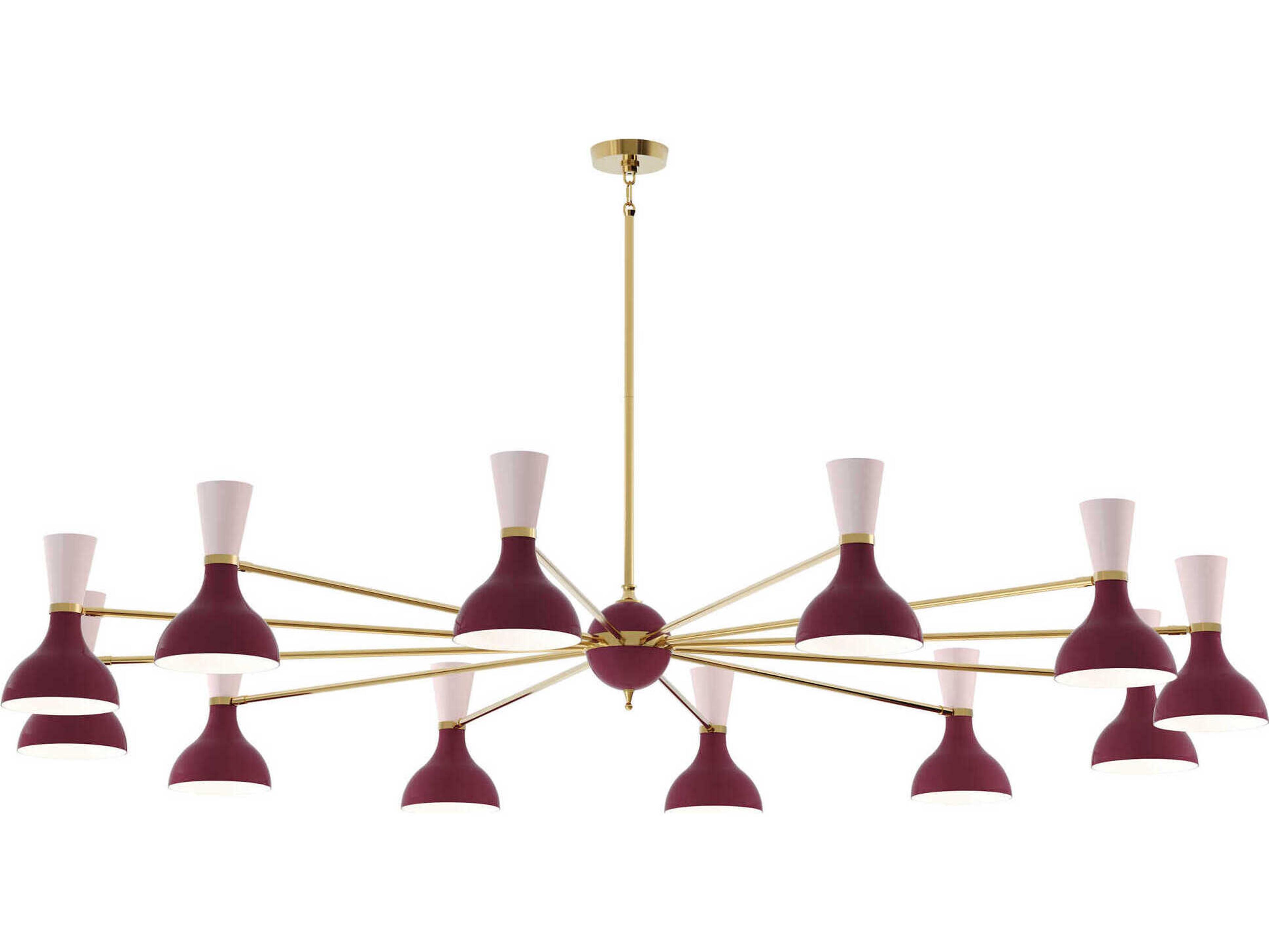 Clare 12-Light Sugar Plum Rose Water Purple Chandelier