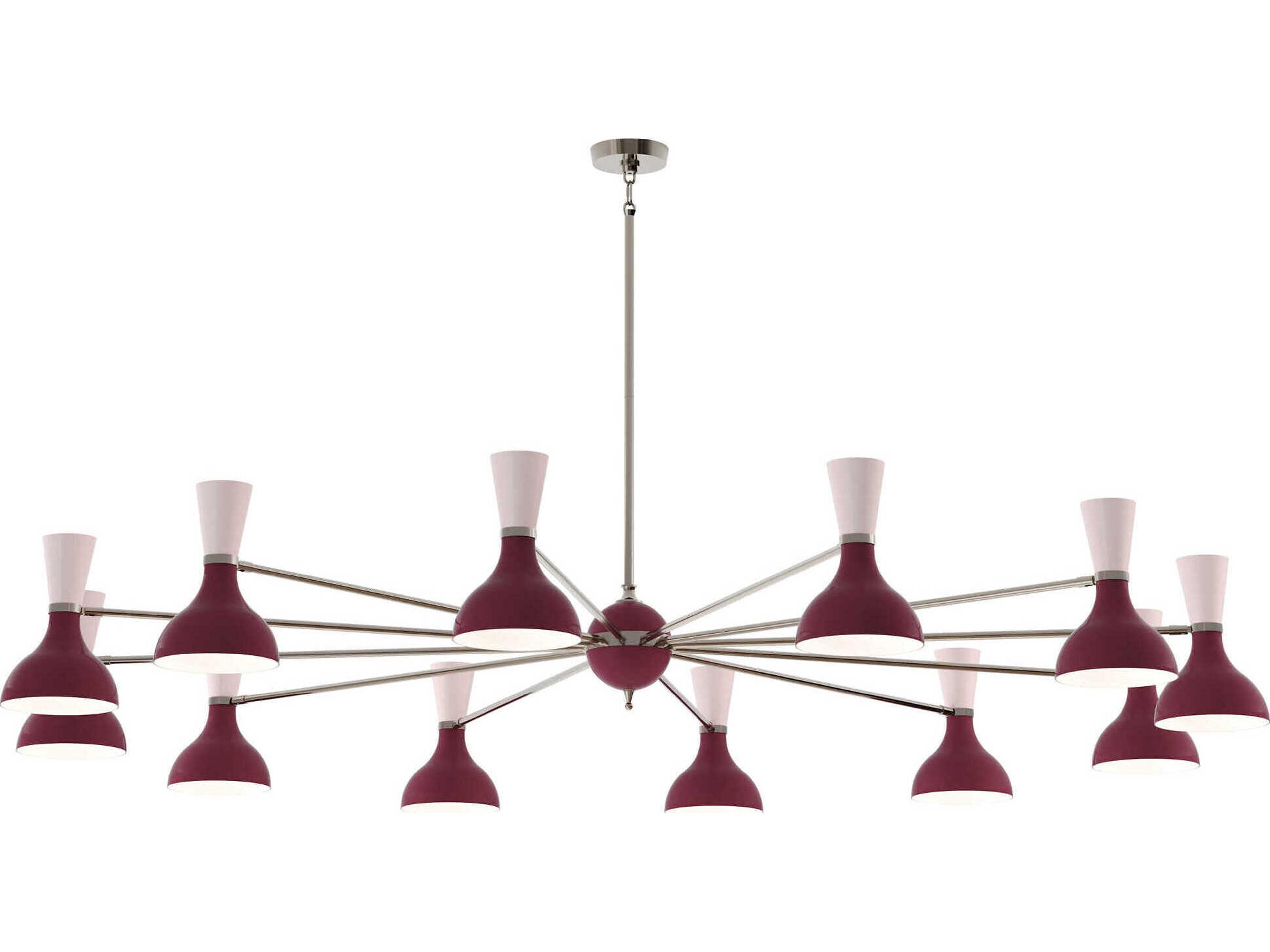 Robert Abbey Clare 12-Light Sugar Plum Rose Water Purple Chandelier