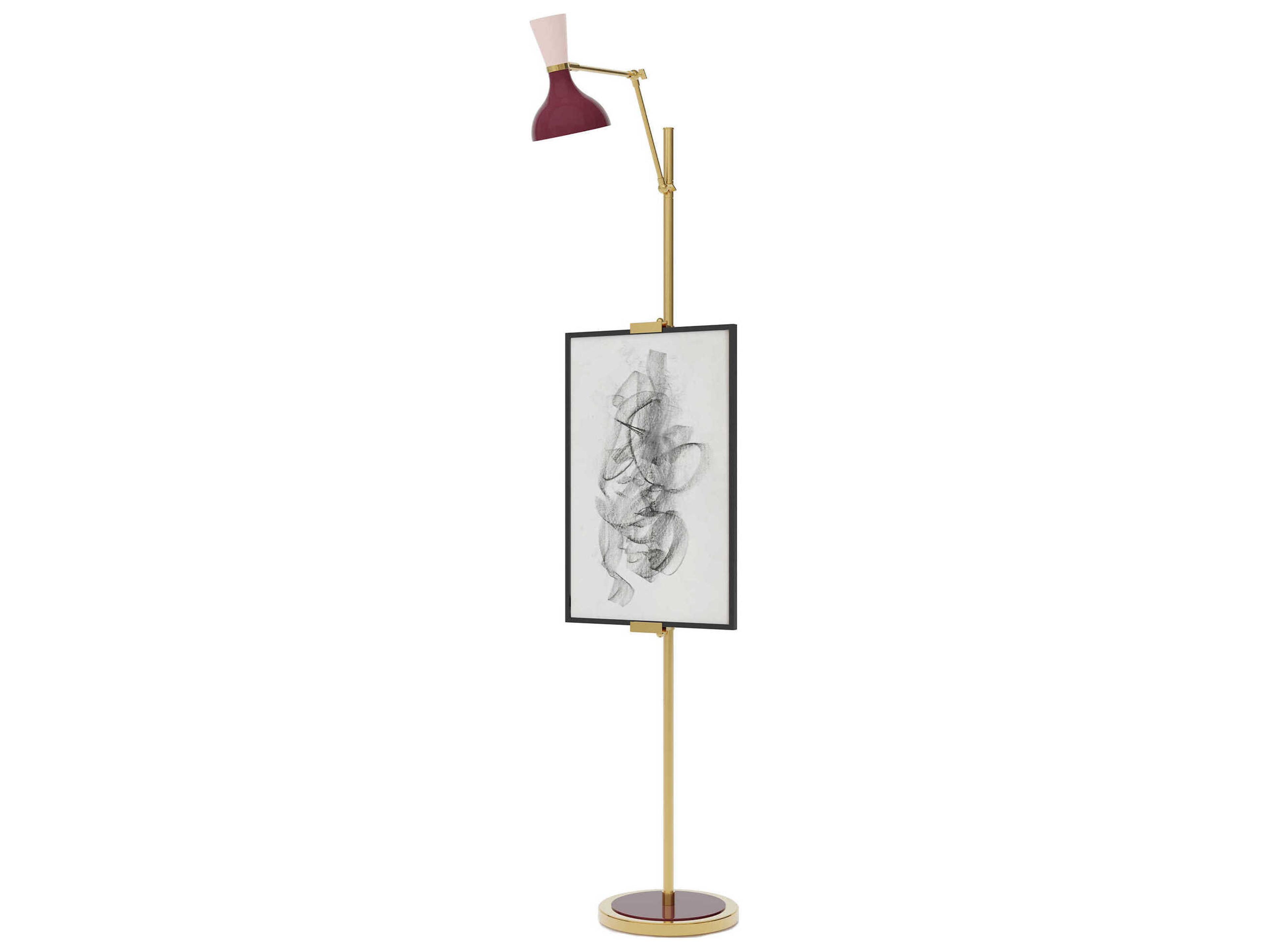 Clare Sugar Plum Rose Water Purple Floor Lamp