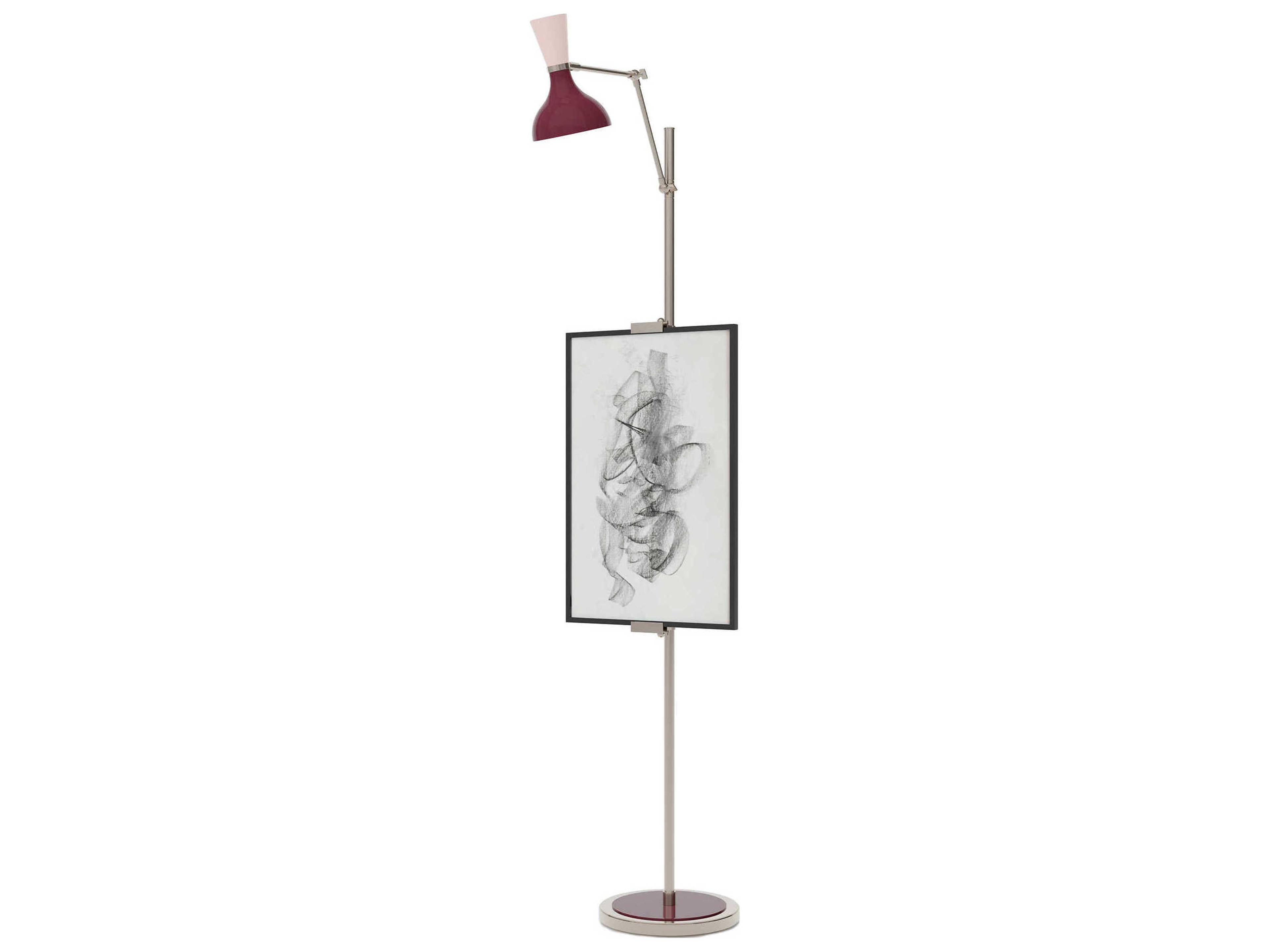 Robert Abbey Clare Sugar Plum Rose Water Purple Floor Lamp