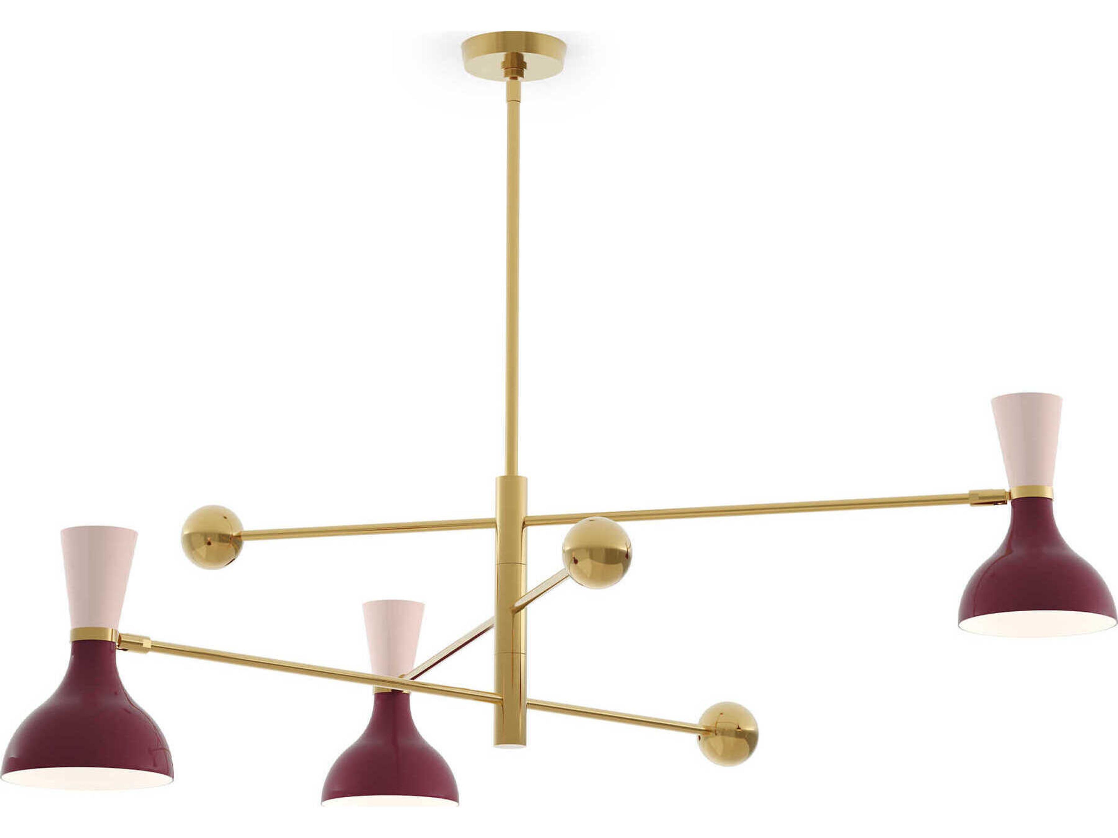 Clare 3-Light Sugar Plum Rose Water Purple Chandelier
