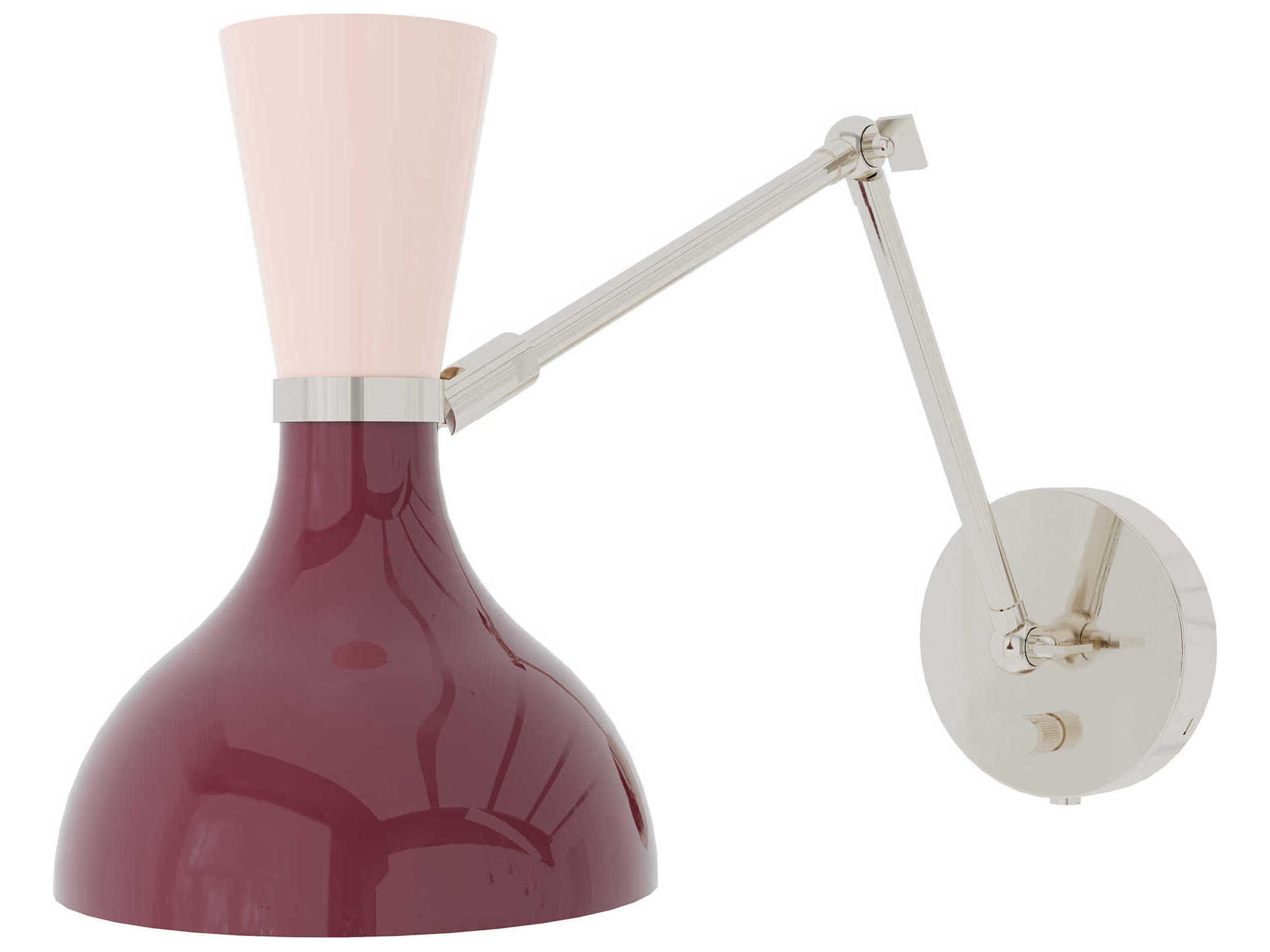 Robert Abbey Clare 1-Light Sugar Plum Rose Water Purple Swing Wall Sconce