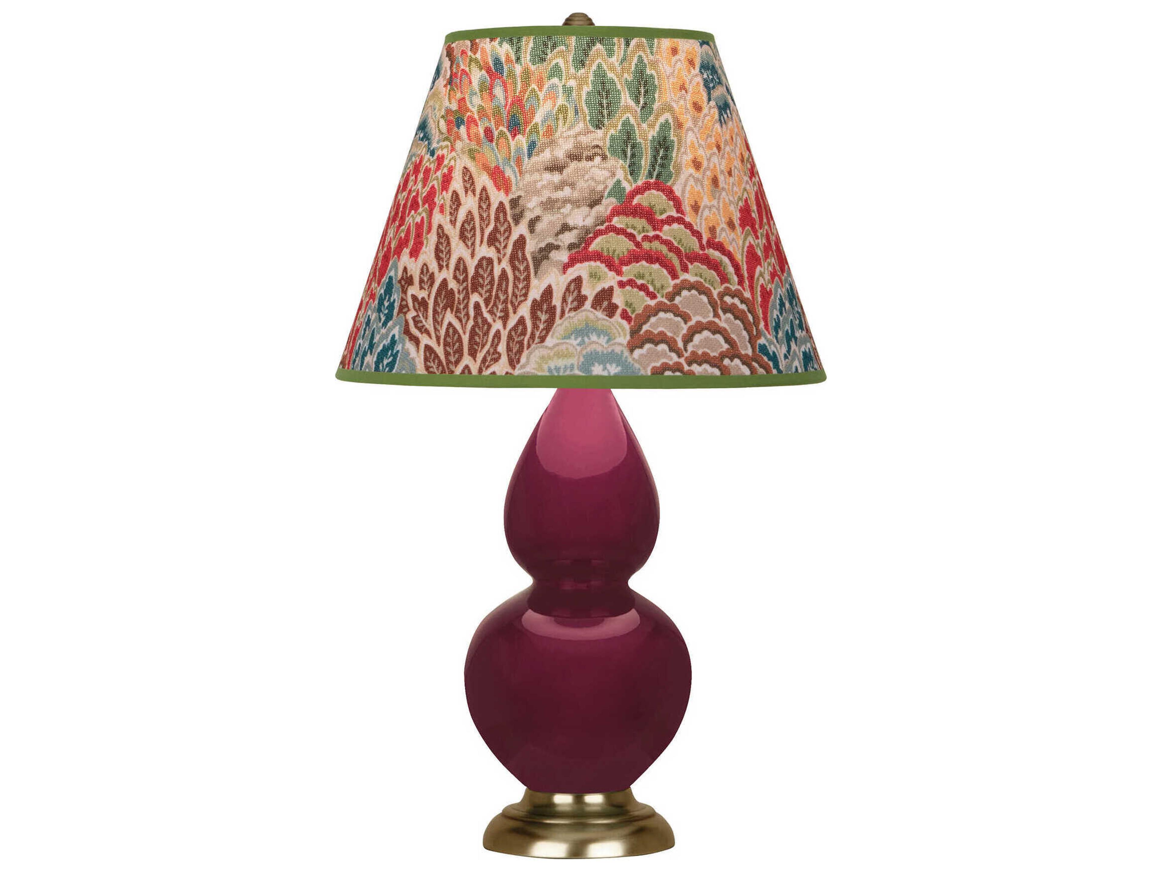 Robert Abbey Small Double Gourd Sugar Plum Glazed Purple Table Lamp