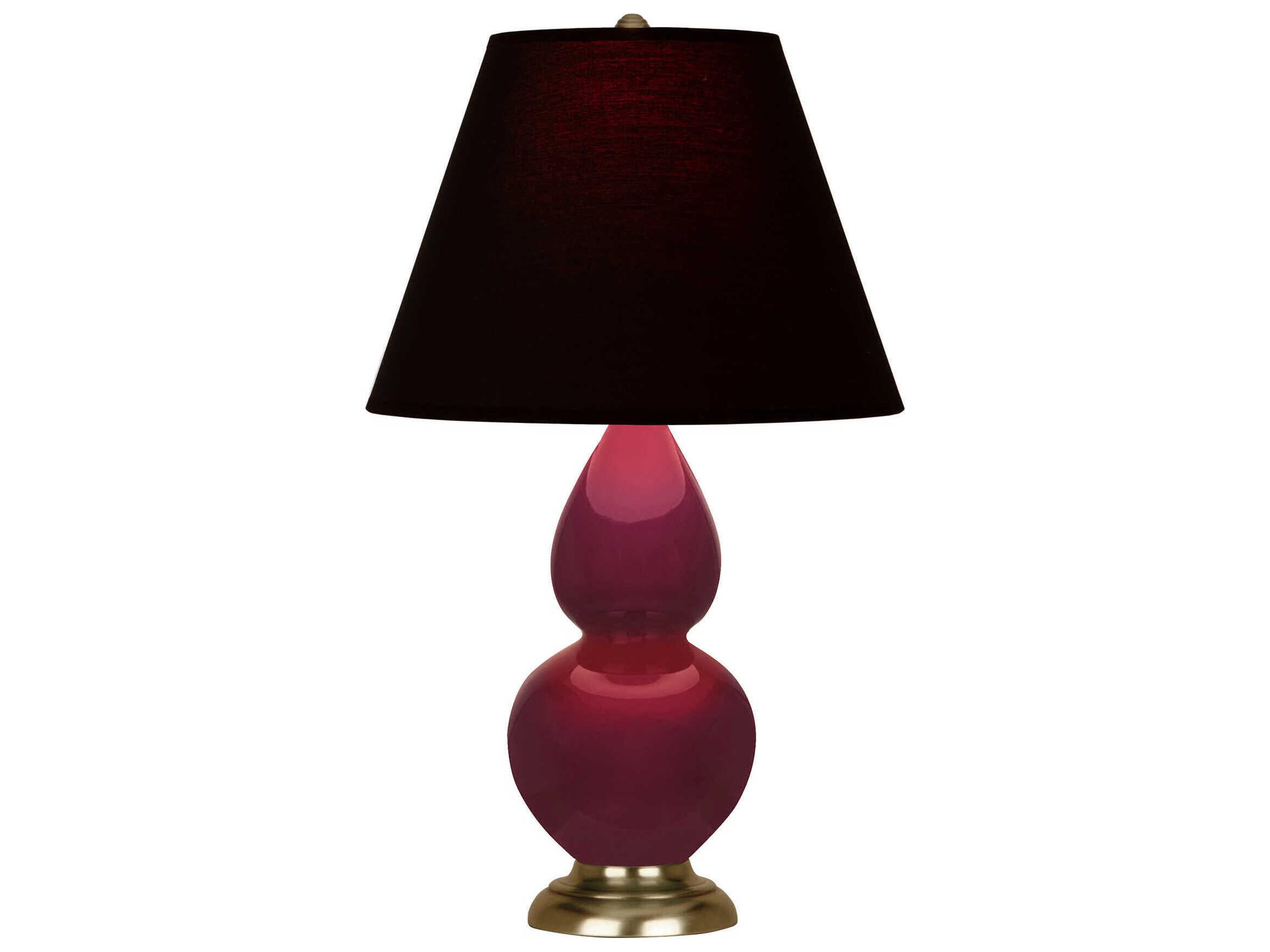 Robert Abbey Small Double Gourd Sugar Plum Glazed Purple Table Lamp