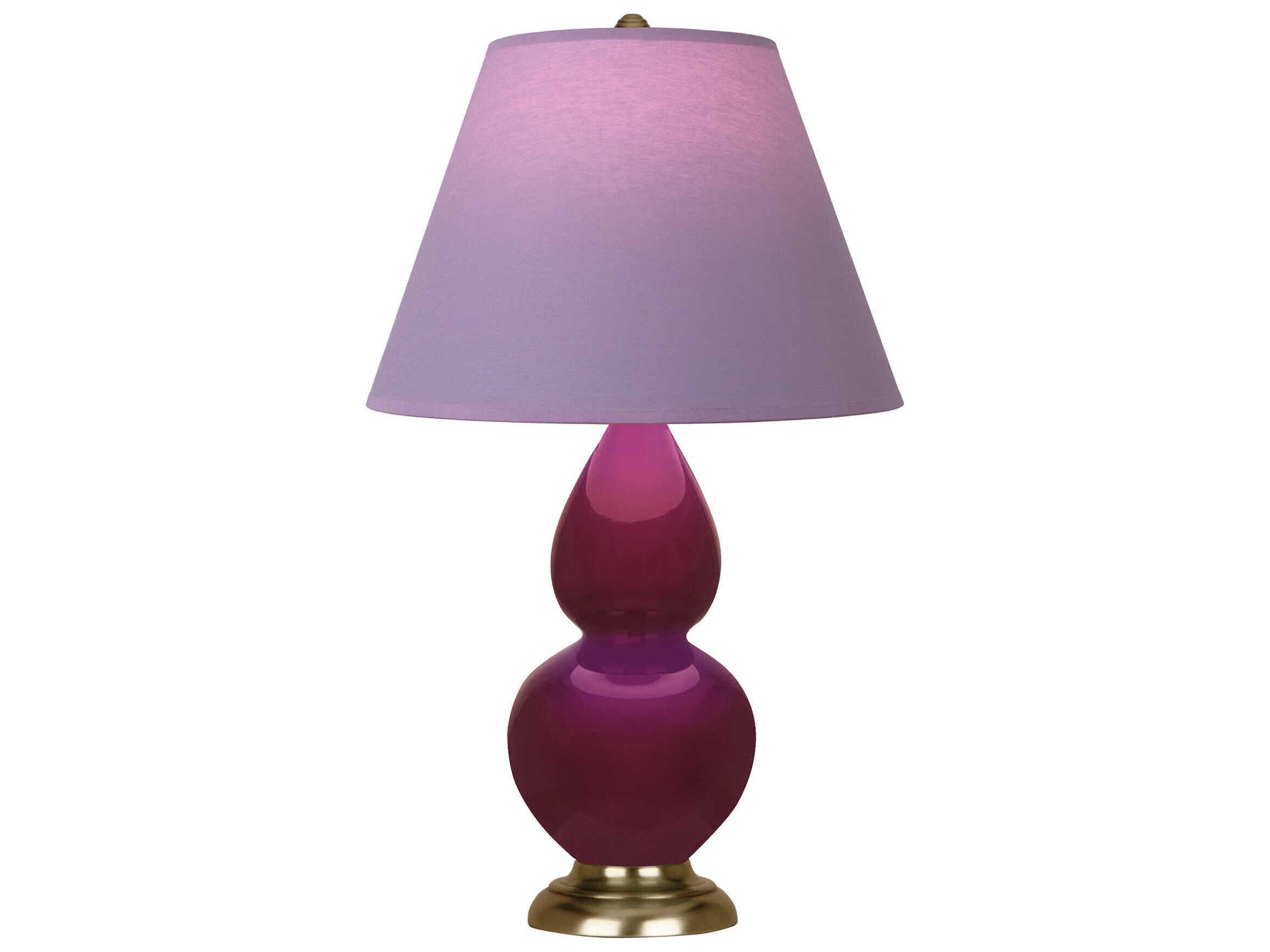 Robert Abbey Small Double Gourd Sugar Plum Glazed Purple Table Lamp