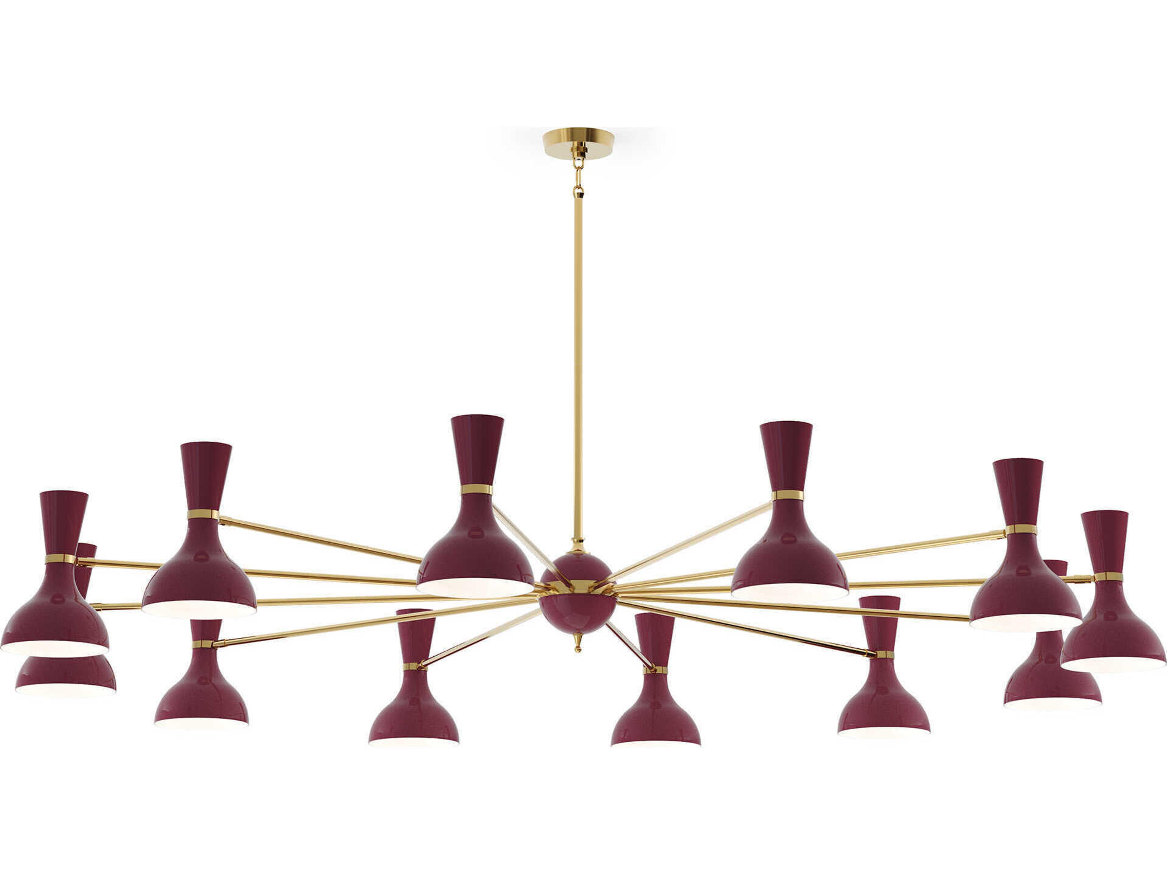 Clare 12-Light Sugar Plum Purple Chandelier