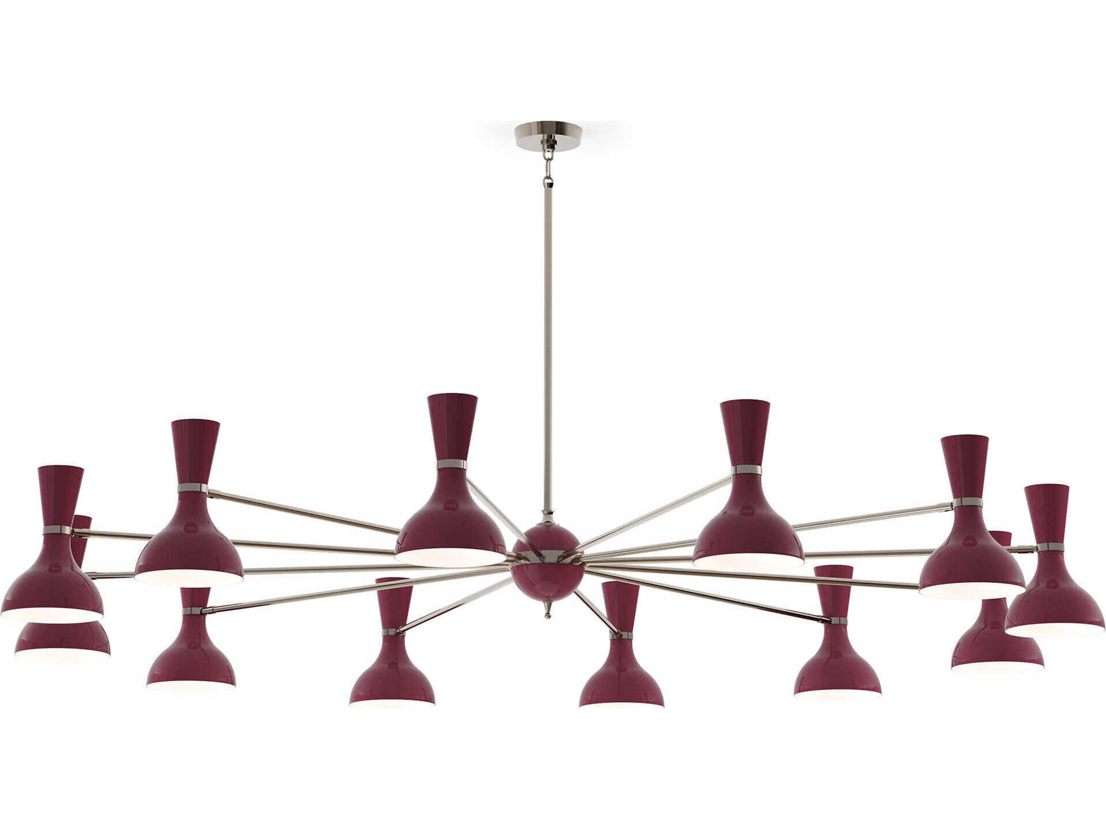 Robert Abbey Clare 12-Light Sugar Plum Purple Chandelier