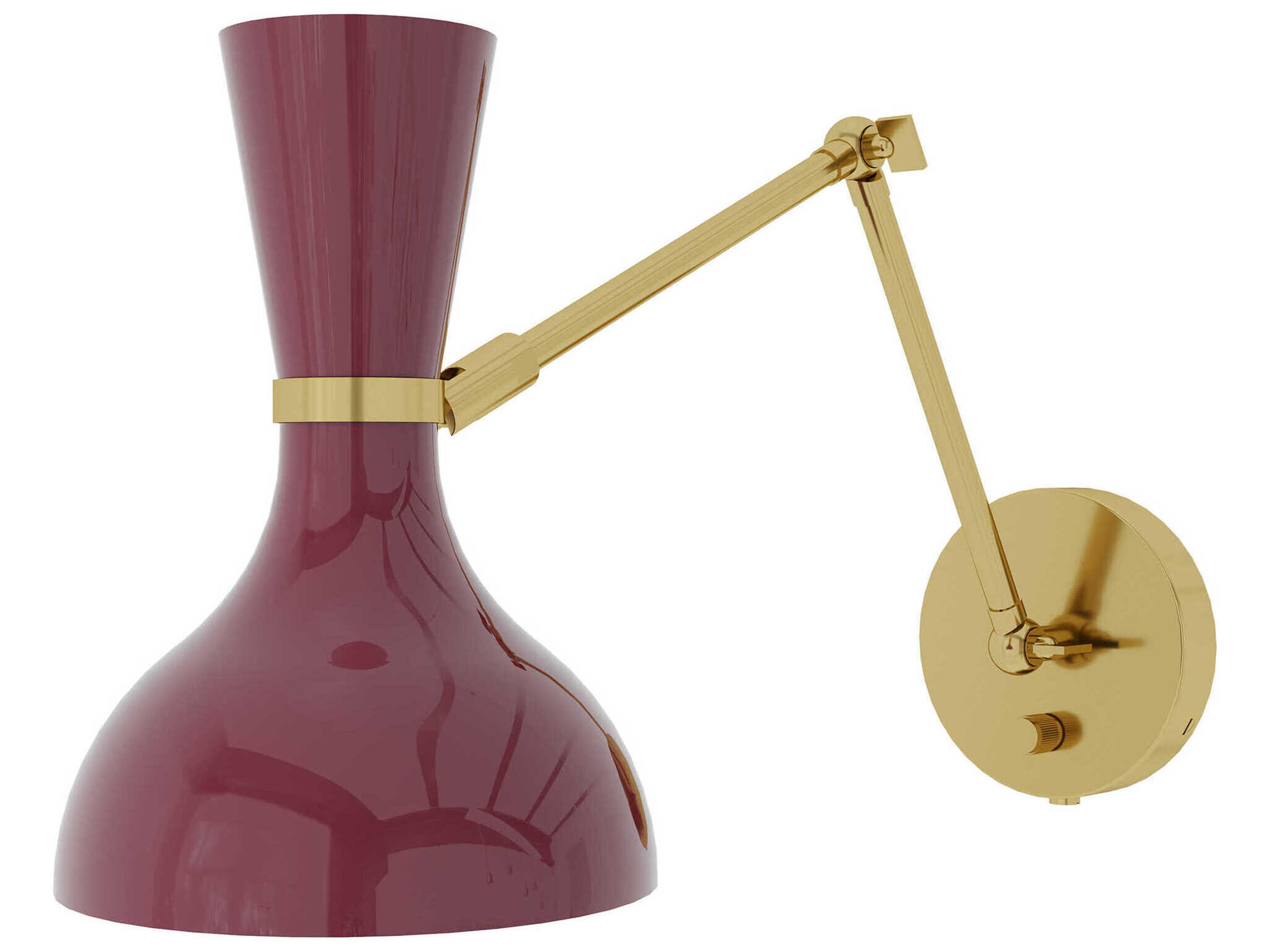 Clare 1-Light Sugar Plum Purple Swing Wall Sconce