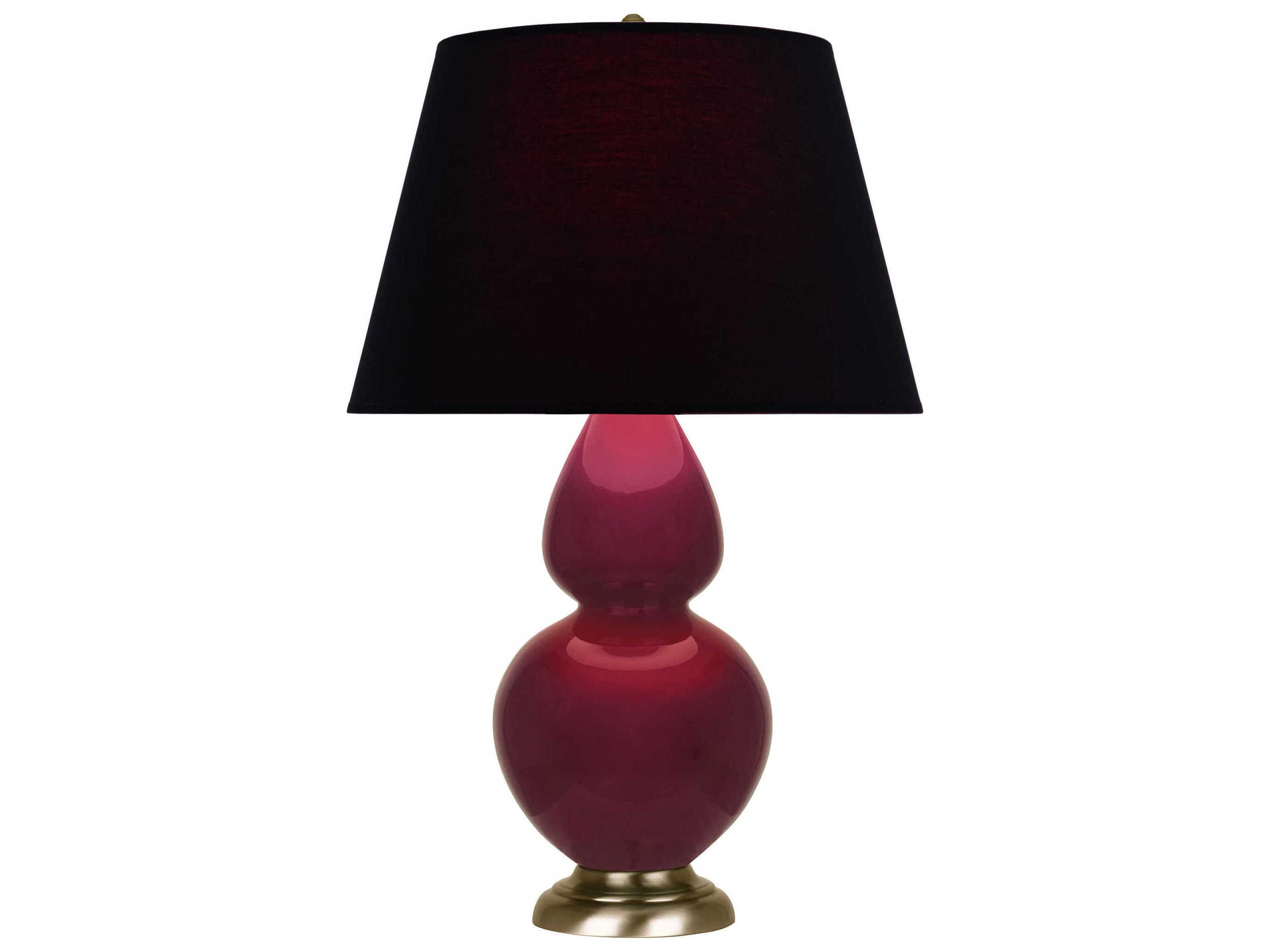Robert Abbey Double Gourd Sugar Plum Glazed Purple Buffet Lamp