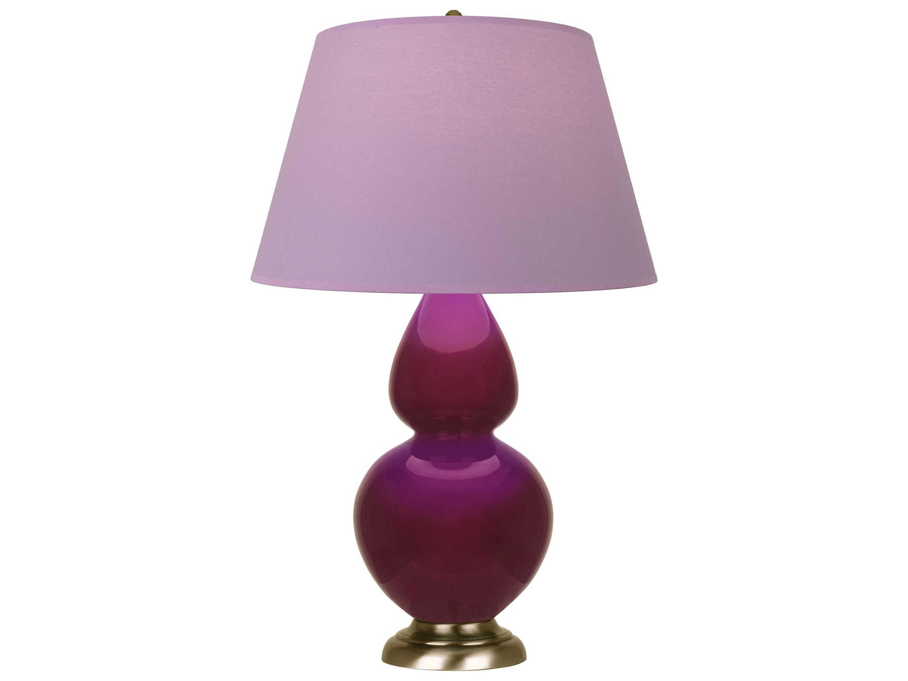 Robert Abbey Double Gourd Sugar Plum Glazed Purple Buffet Lamp