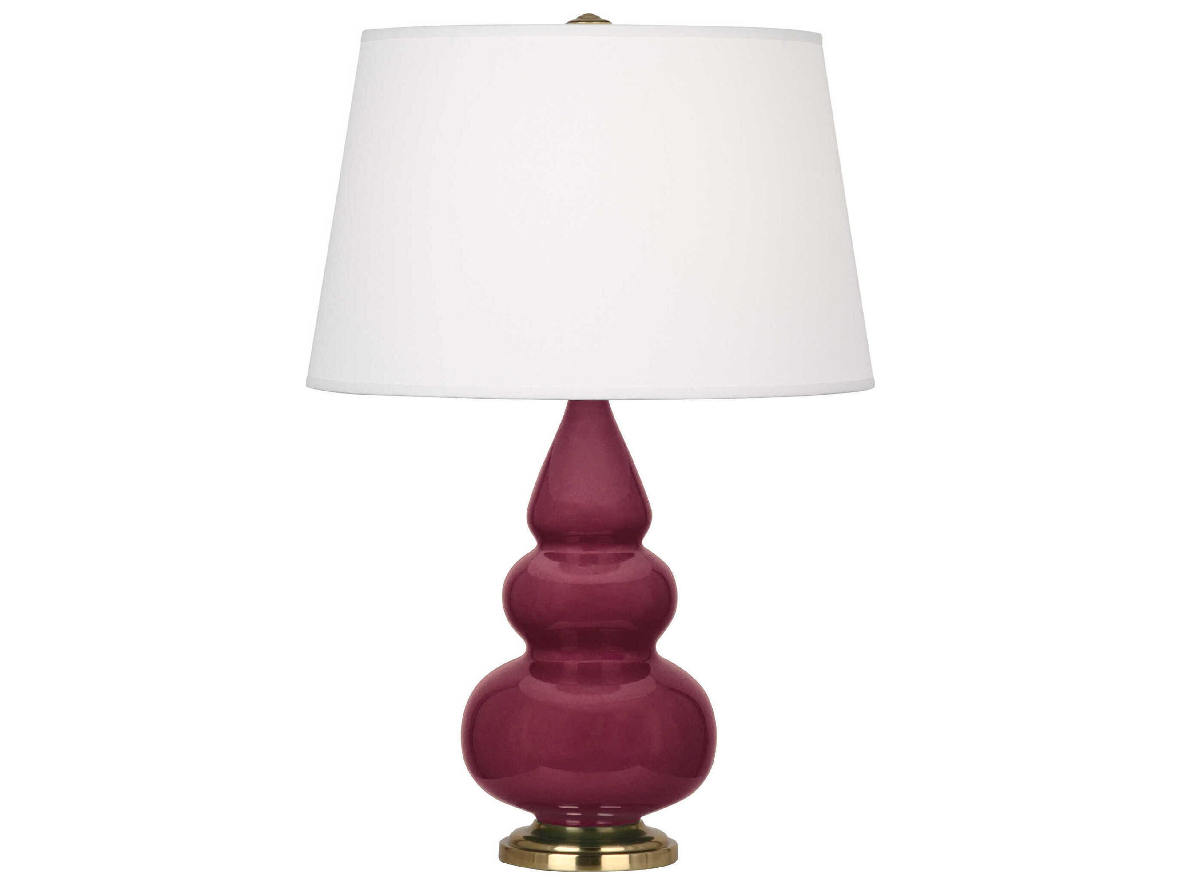 Small Triple Gourd Sugar Plum Glazed Purple Table Lamp