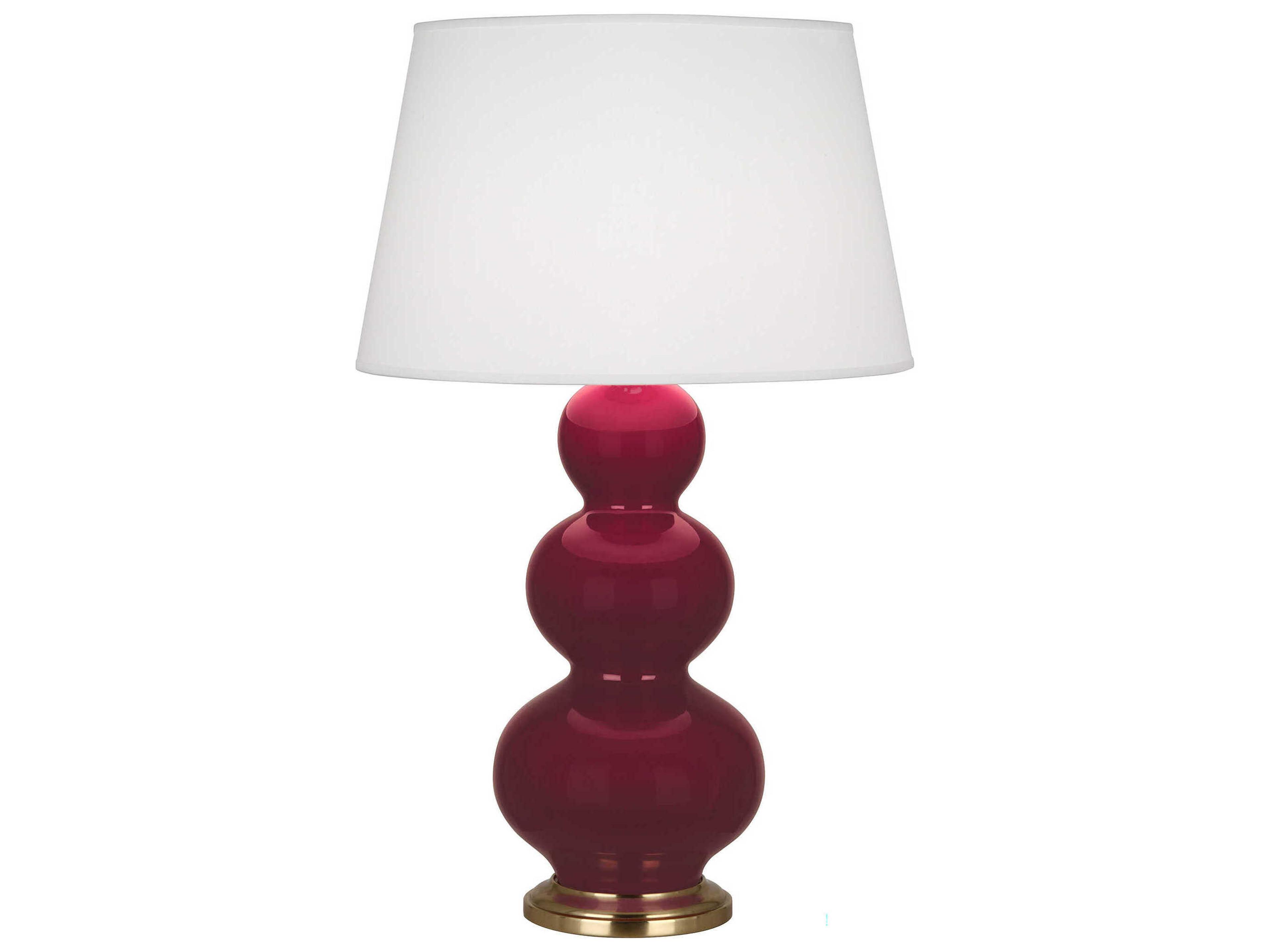 Triple Gourd Sugar Plum Glazed Purple Buffet Lamp